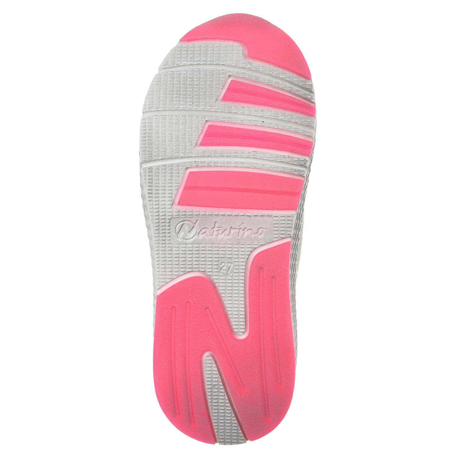 Серые кроссовки с розовым логотипом Naturino детские, размер 27, цвет серый - фото 5