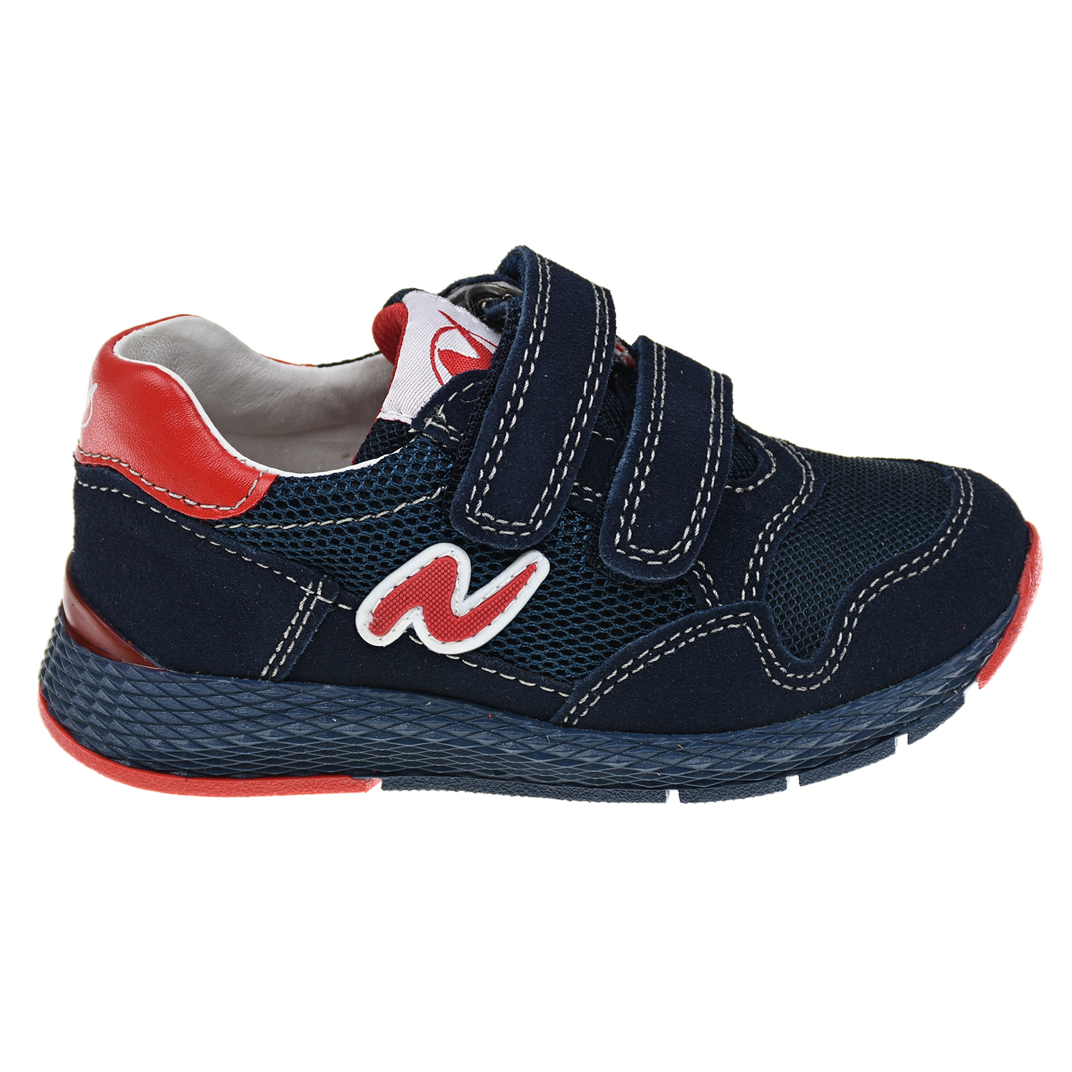 Темно-синие кроссовки с красным логотипом Naturino детское, размер 24, цвет синий - фото 2