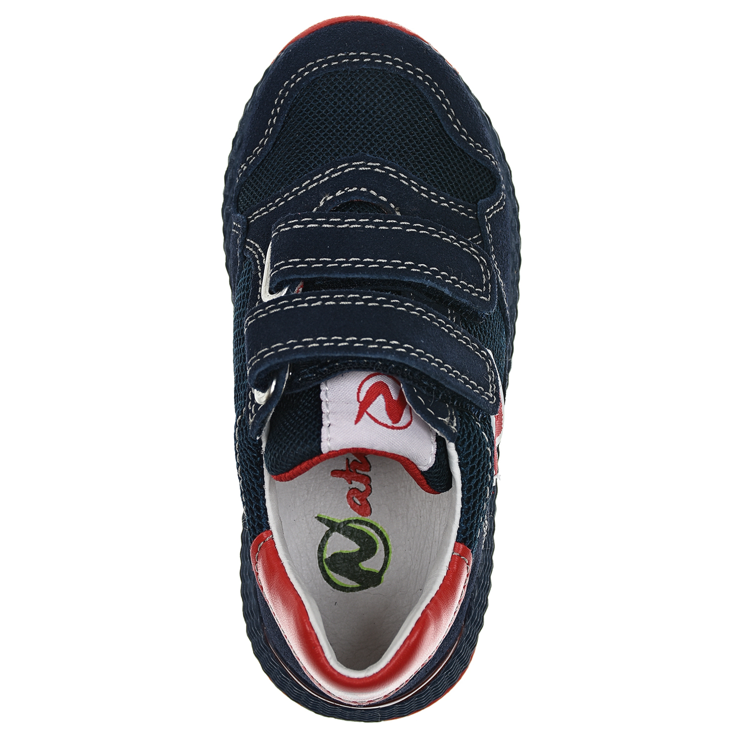 Темно-синие кроссовки с красным логотипом Naturino детское, размер 24, цвет синий - фото 4