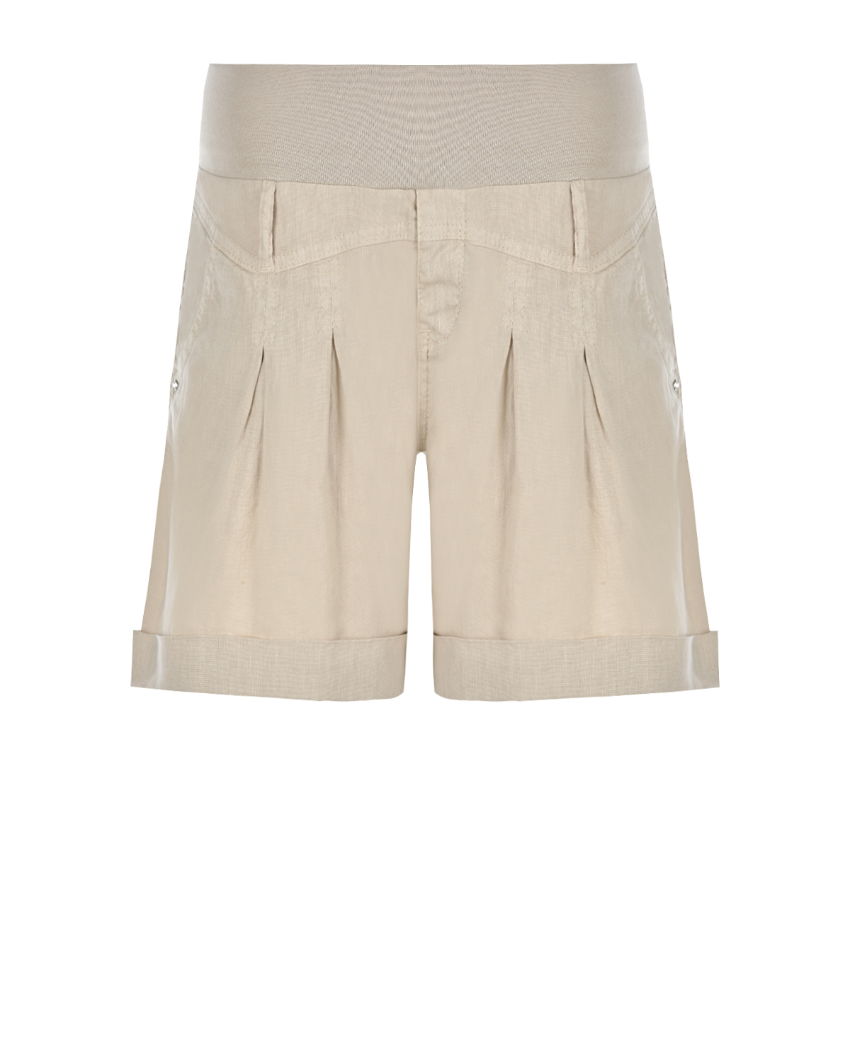Бежевые шорты для беременных Pietro Brunelli, размер 42, цвет бежевый - фото 1