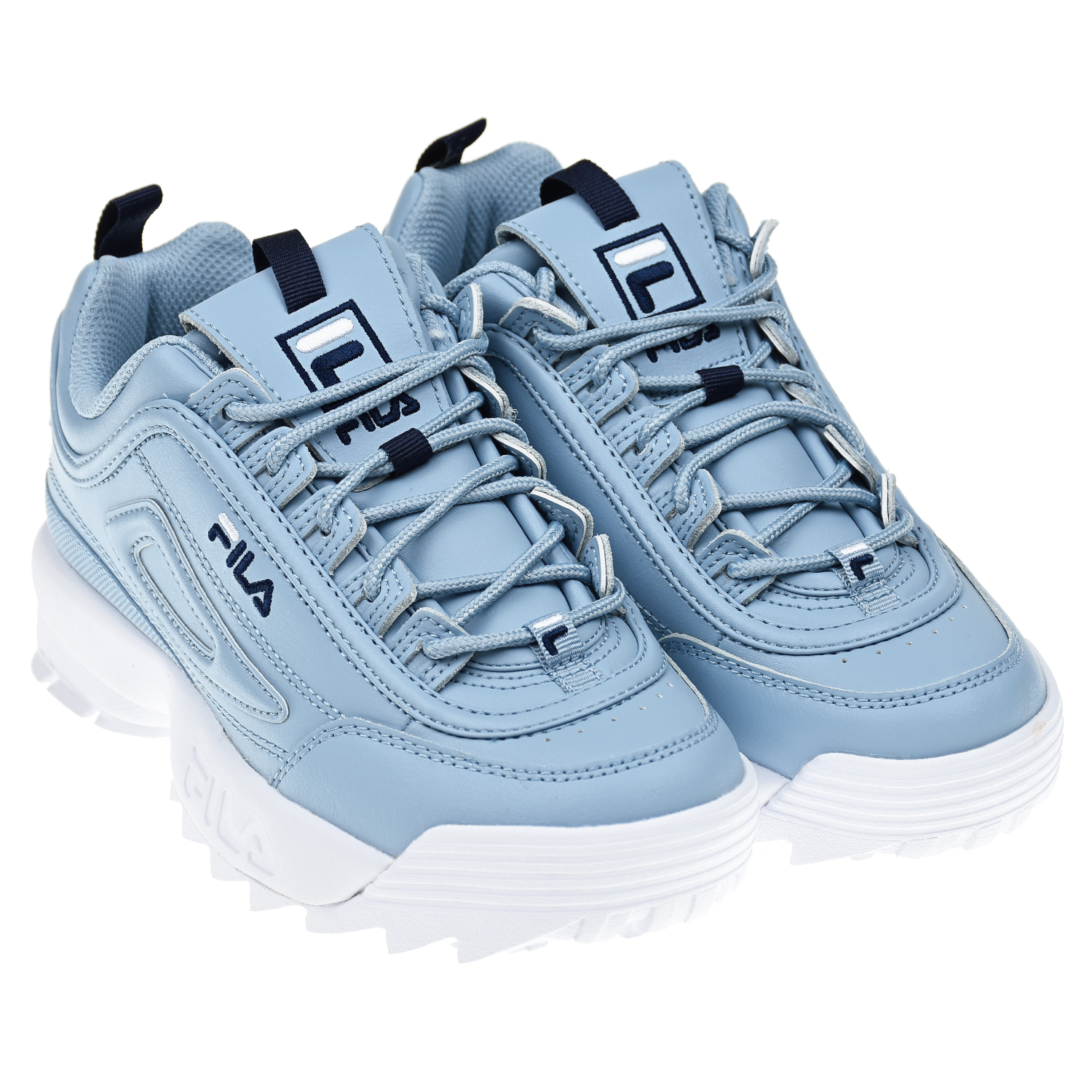 Голубые кроссовки DISRUPTOR II PREMIUM FILA детские, размер 35, цвет голубой - фото 1