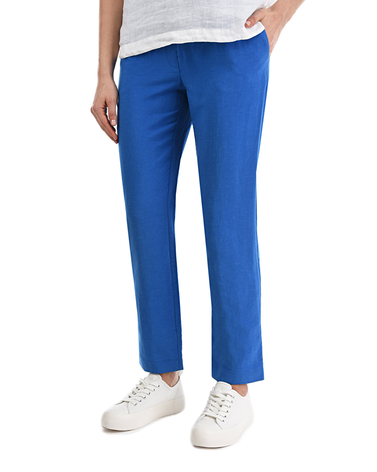 Синие брюки для беременных Pietro Brunelli, размер 40, цвет синий - фото 7