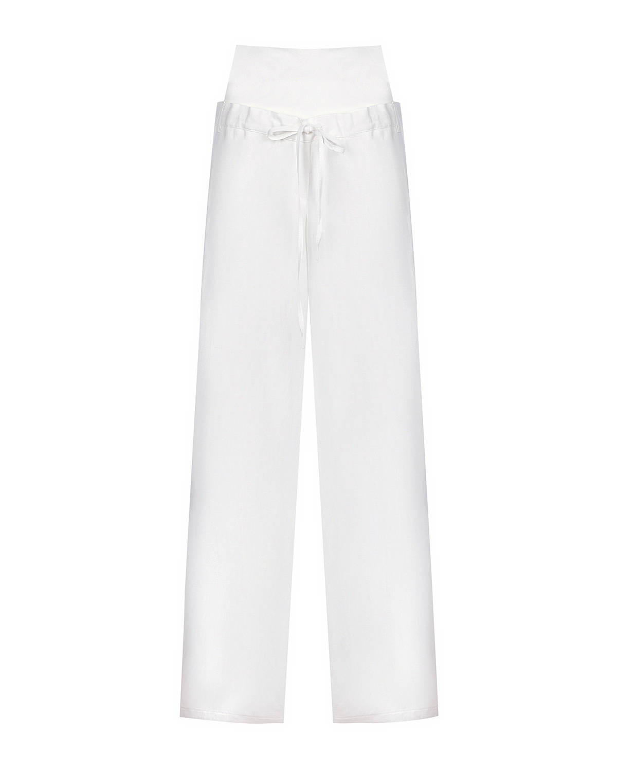 Белые льняные брюки для беременных Pietro Brunelli, размер 40, цвет белый