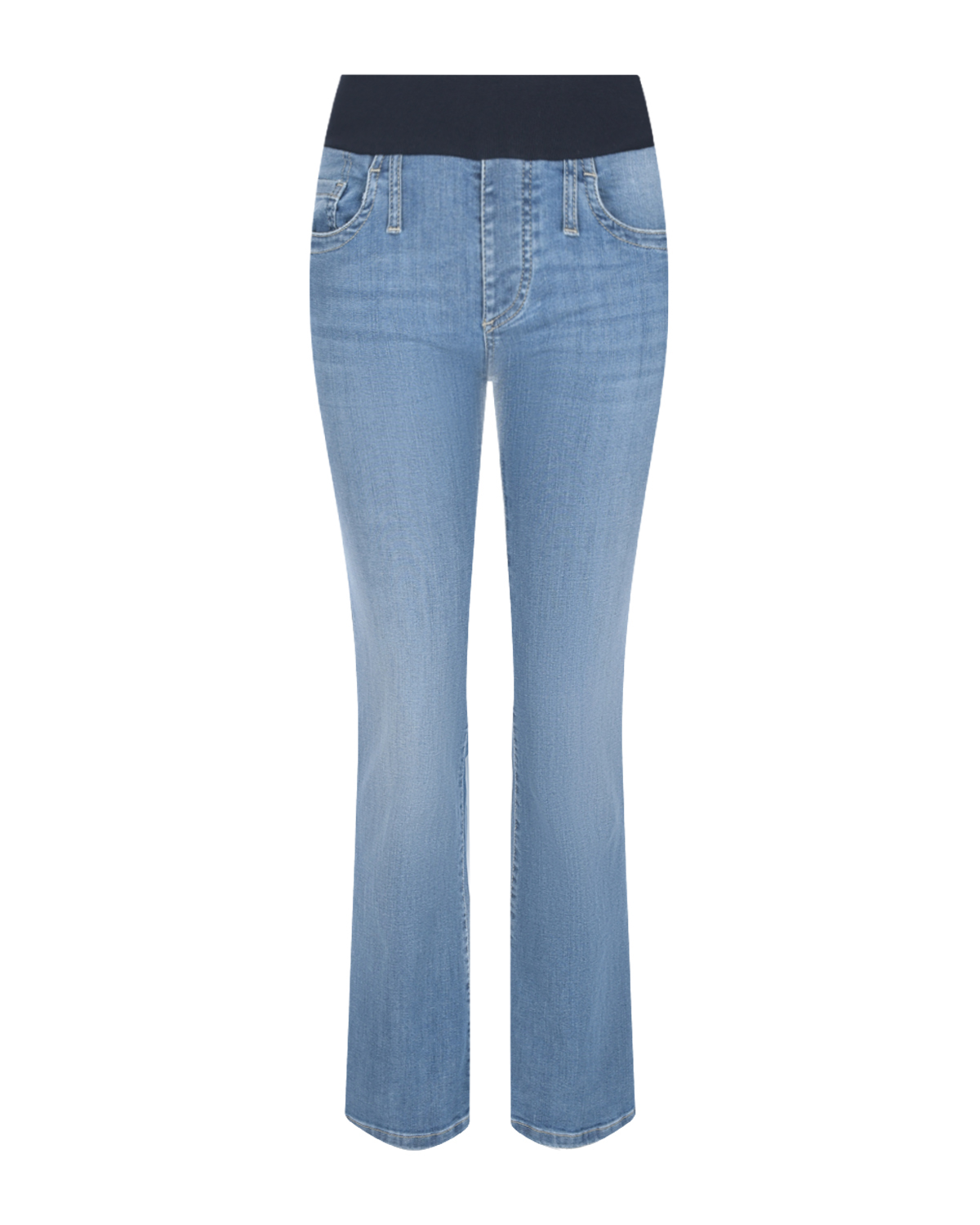 Синие джинсы клеш для беременных Pietro Brunelli белые джинсы капри для беременных pietro brunelli
