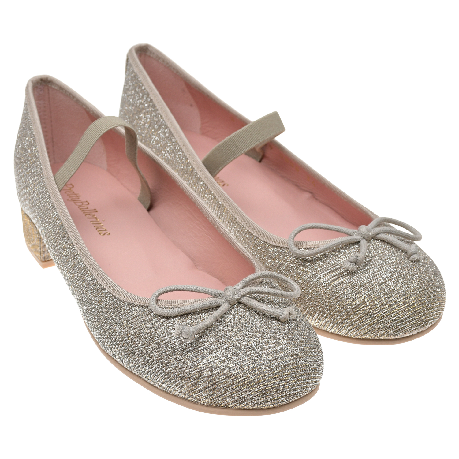 Золотистые туфли на каблуке Pretty Ballerinas coccodrillo платье для девочки pretty w19129101pre
