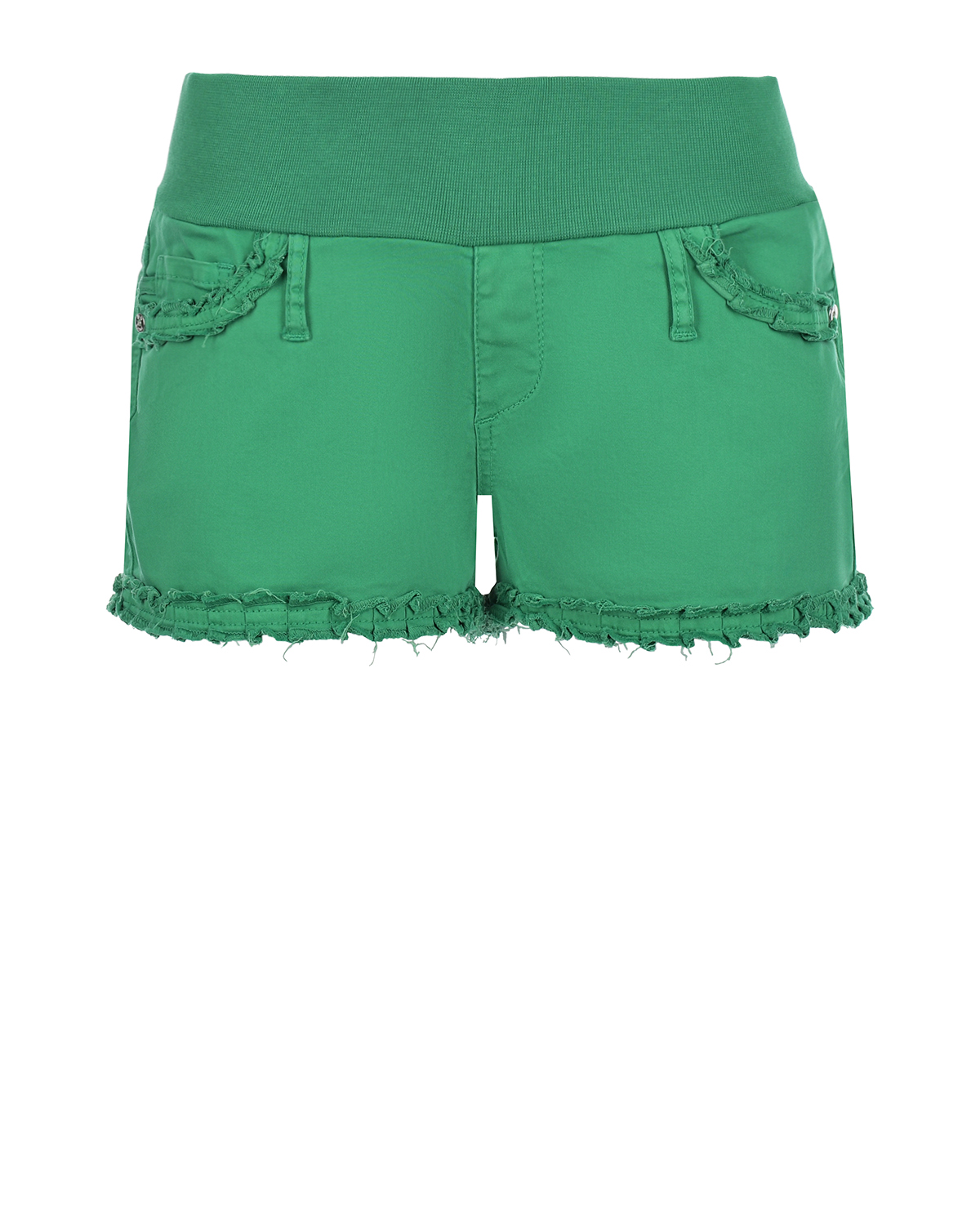 Зеленые шорты с рюшами для беременных Pietro Brunelli