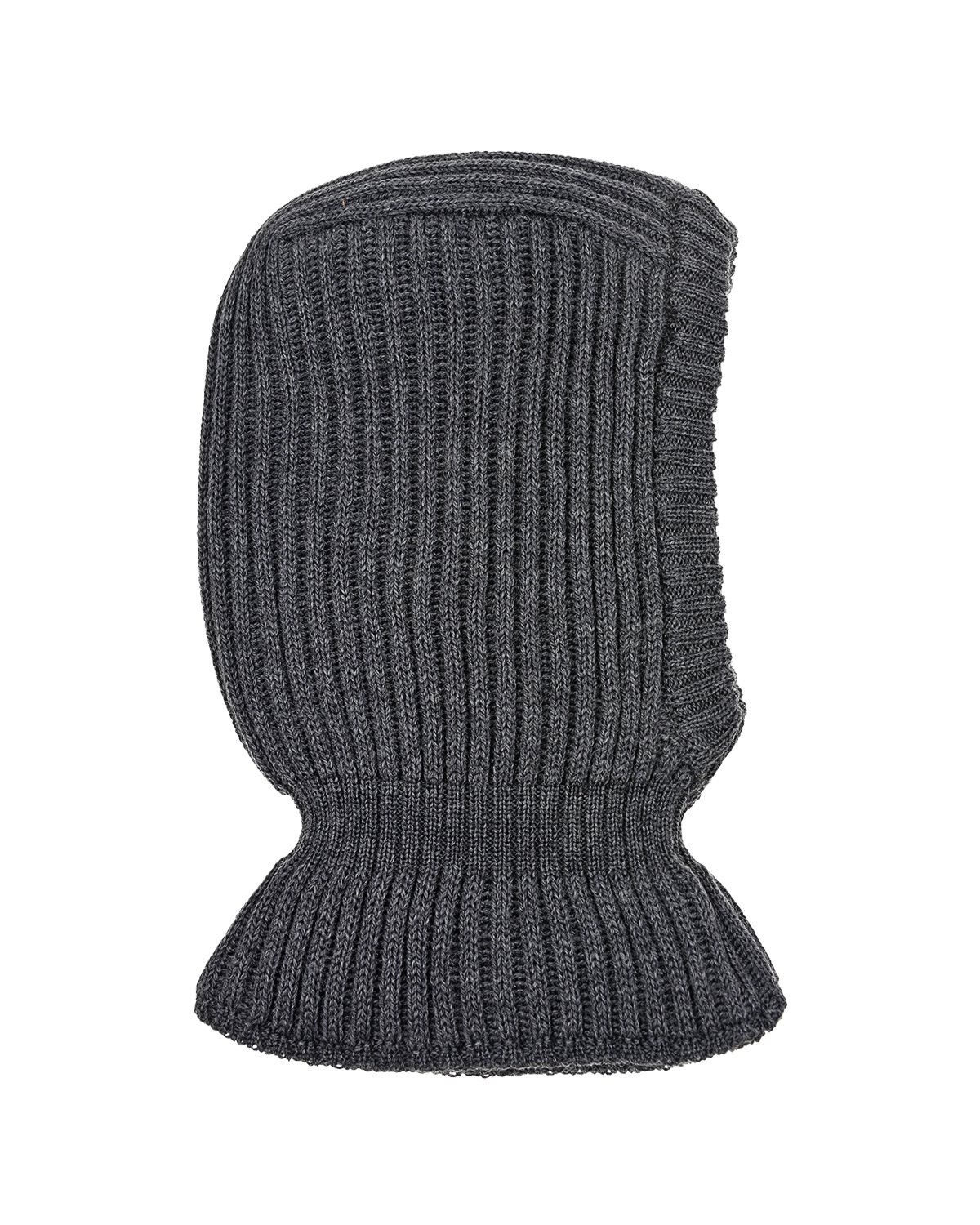 Серая шапка-шлем из шерсти Il Trenino детская, размер 57, цвет серый