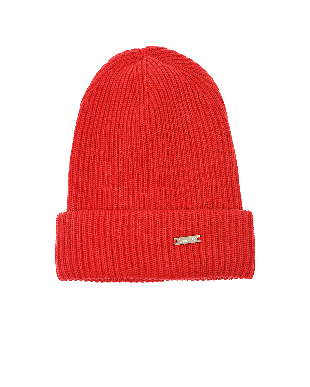 Красная удлиненная шапка из шерсти Il Trenino детская - фото 1