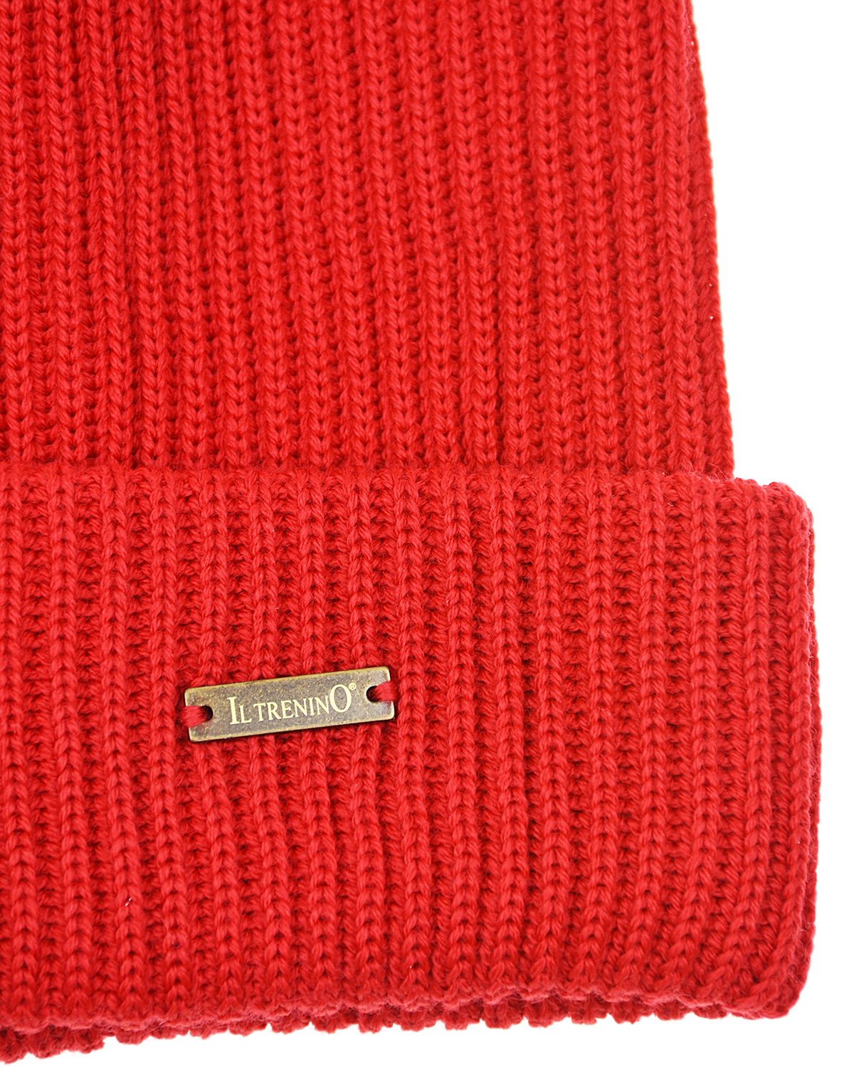 Красная удлиненная шапка из шерсти Il Trenino детская - фото 3