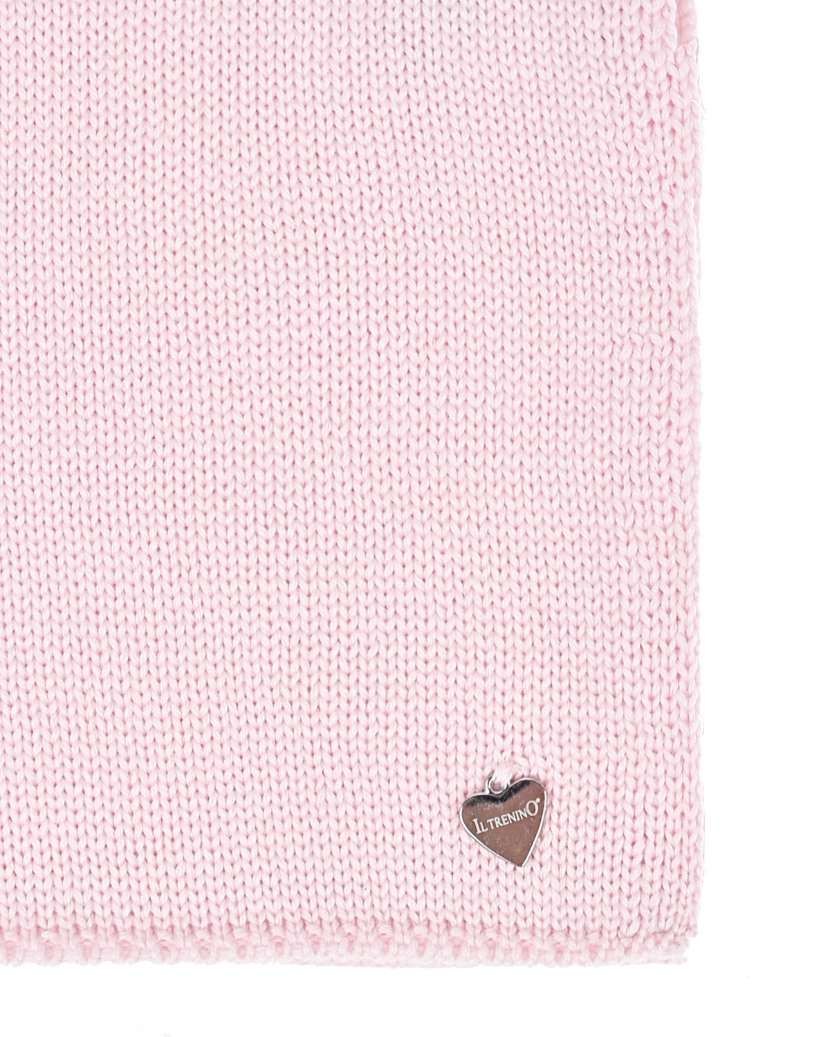 Розовый шарф из шерсти 155х25 см Il Trenino детский - фото 3