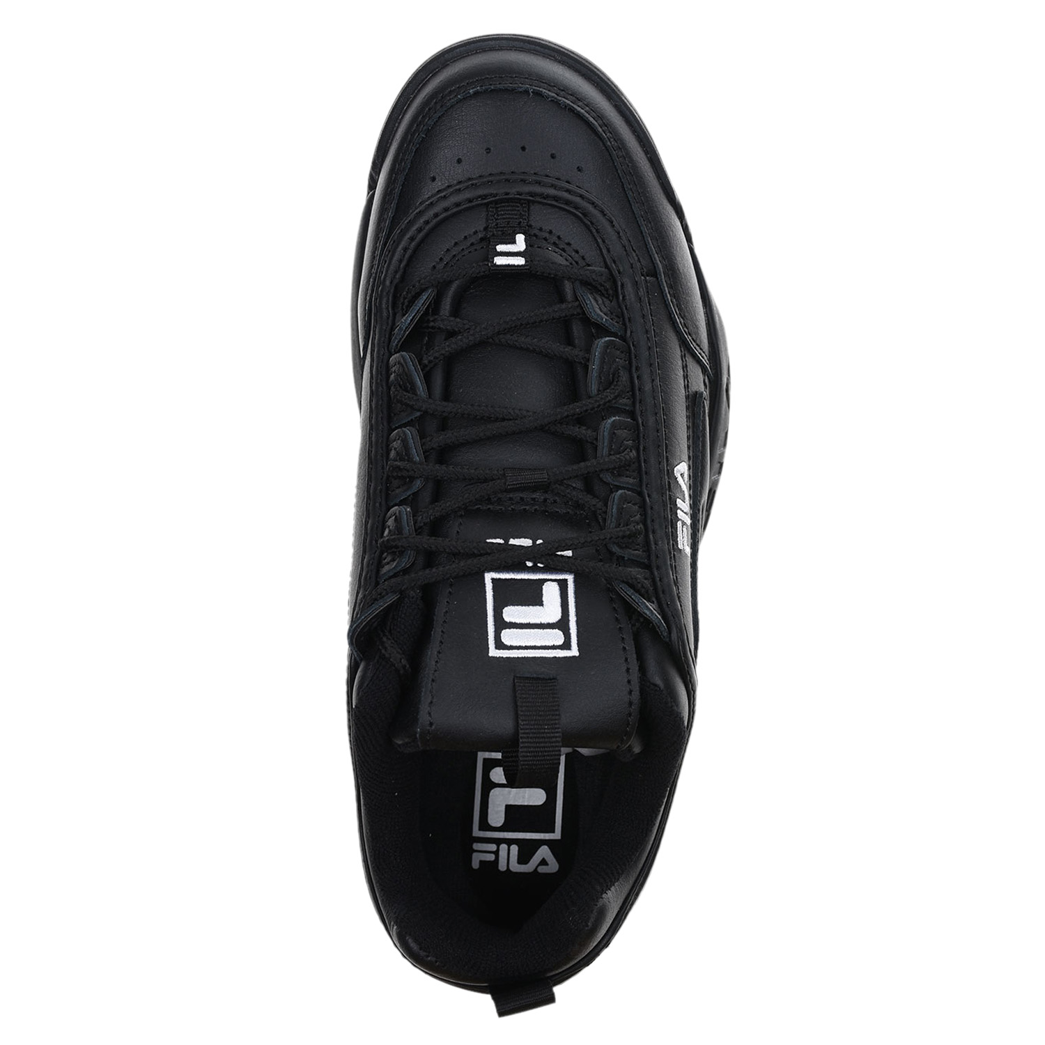 Черные кожаные кроссовки DISRUPTOR 2 FILA детские, размер 36, цвет черный - фото 4