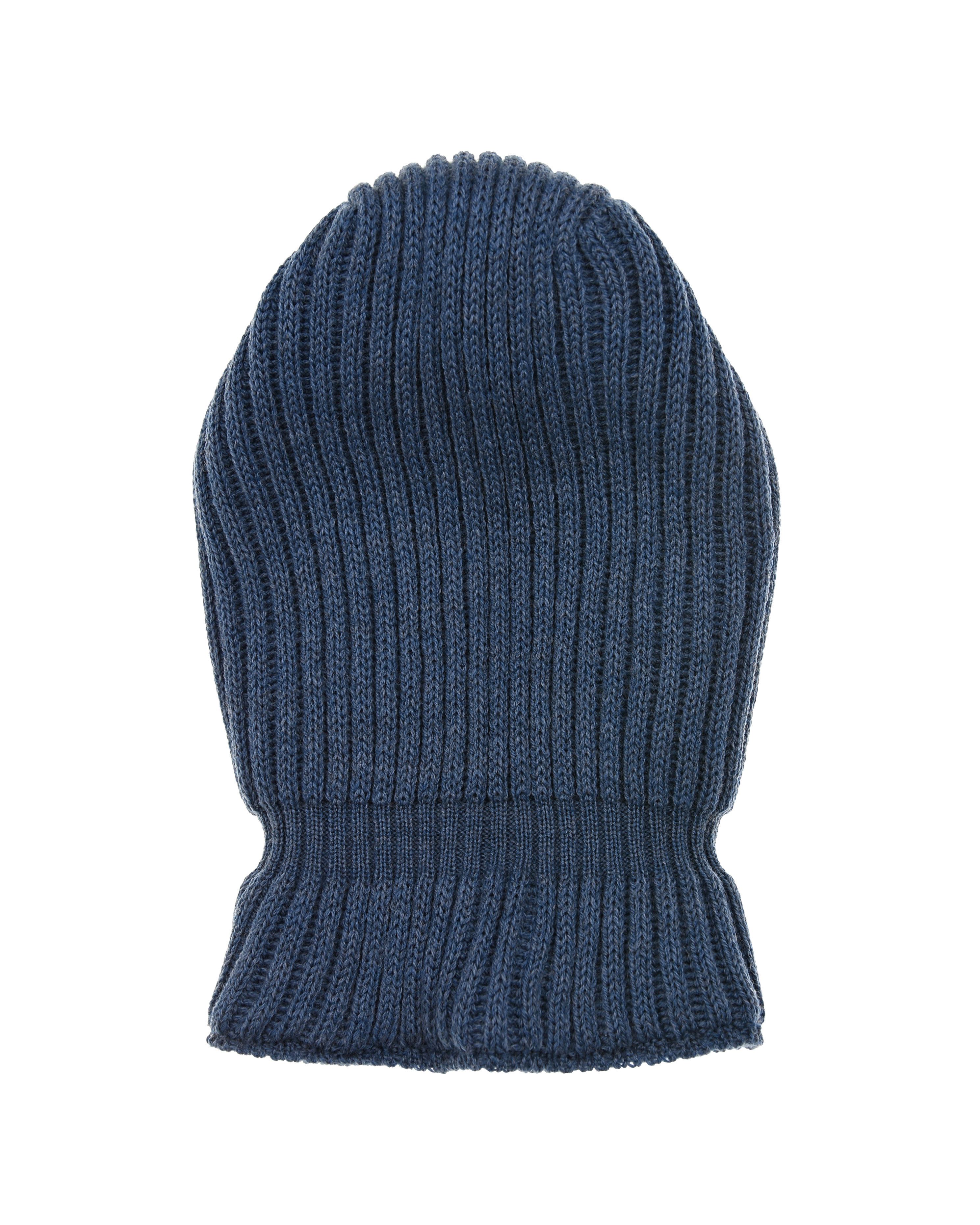 Синяя шапка-шлем из шерсти Il Trenino детская, размер 55, цвет синий - фото 4
