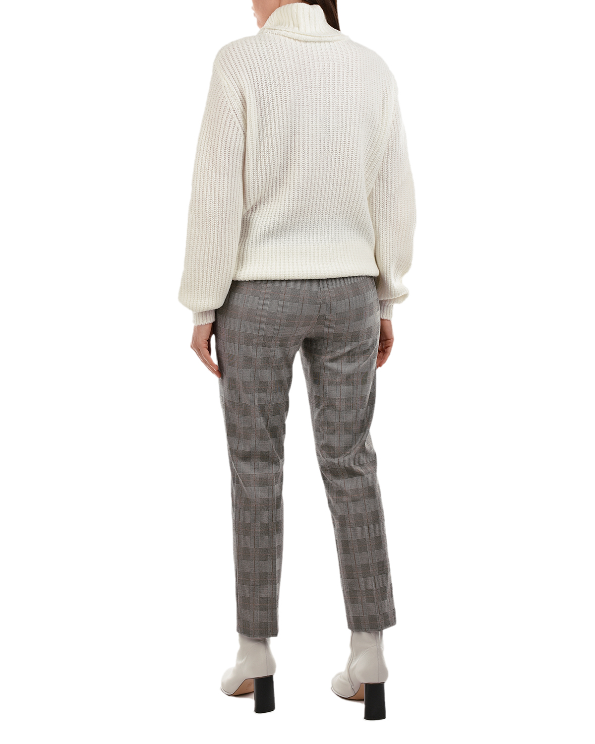 Серые брюки для беременных с поясом на кулиске Pietro Brunelli, размер 40, цвет серый - фото 4