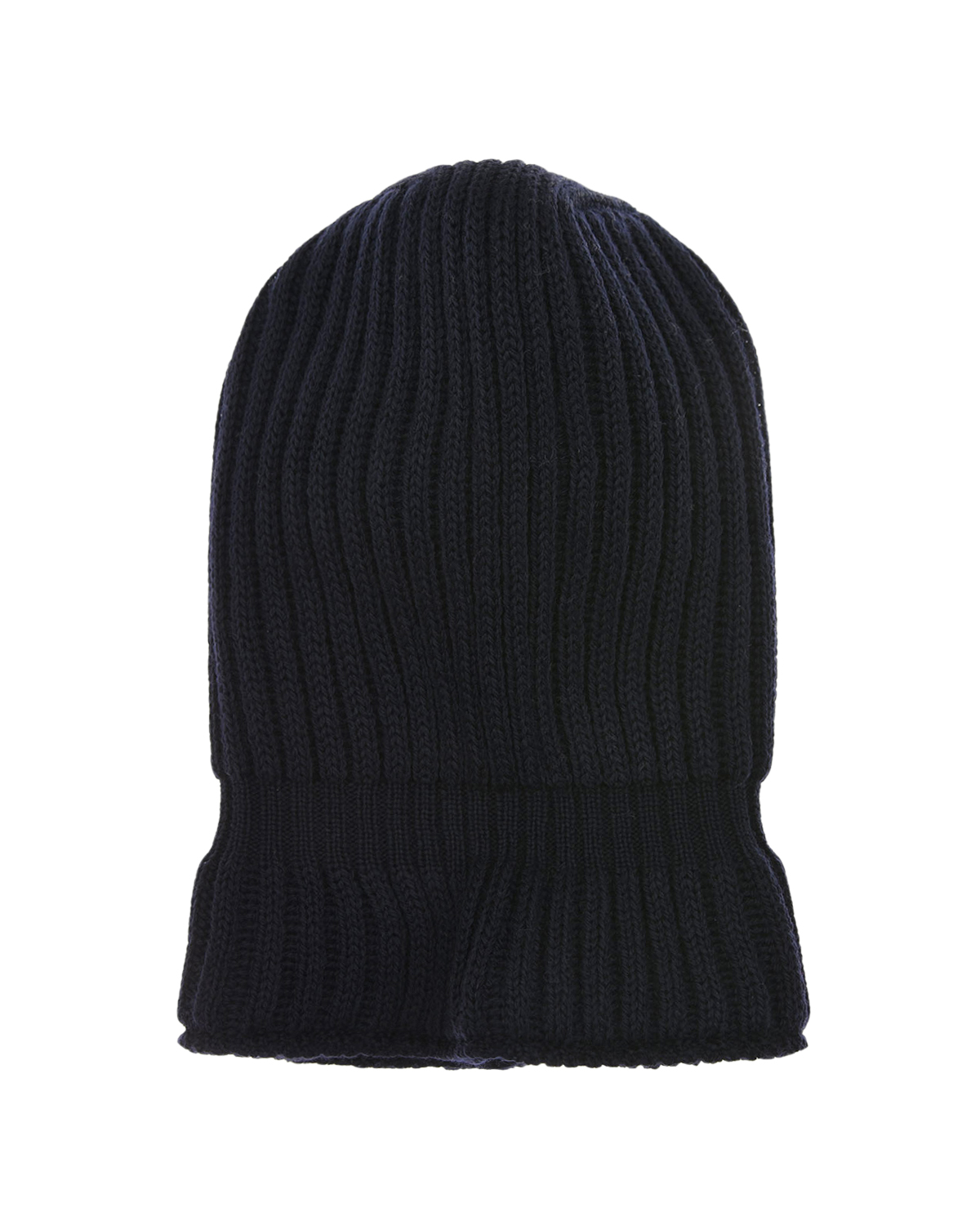 Темно-синяя шапка-шлем из шерсти Il Trenino детское, размер 51, цвет синий - фото 4