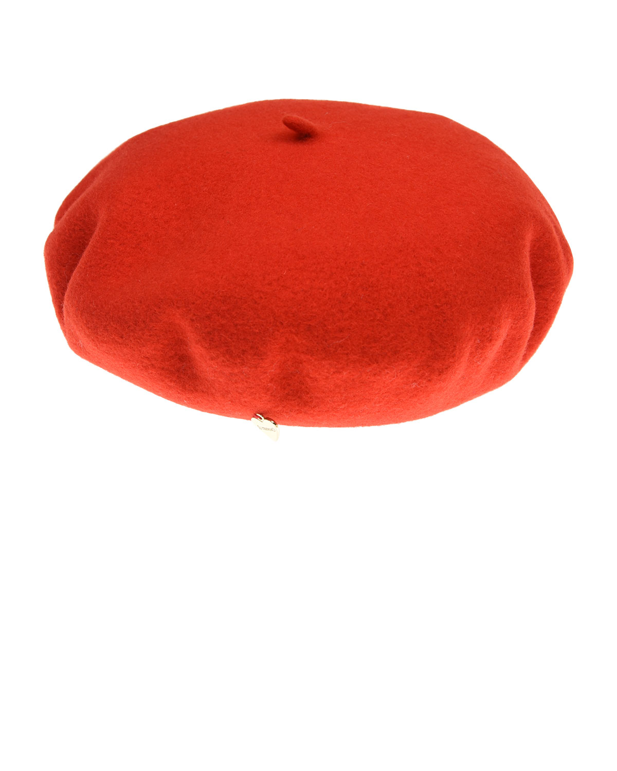 Красный берет из шерсти с подвеской в форме сердечка Il Trenino детский, размер 52