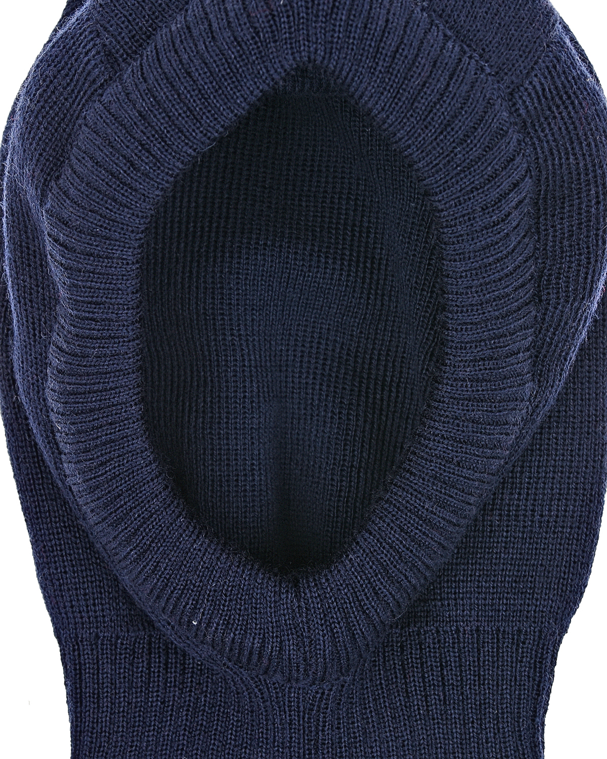 Темно-синяя шапка-шлем из шерсти и хлопка MaxiMo детское, размер 47, цвет синий - фото 5