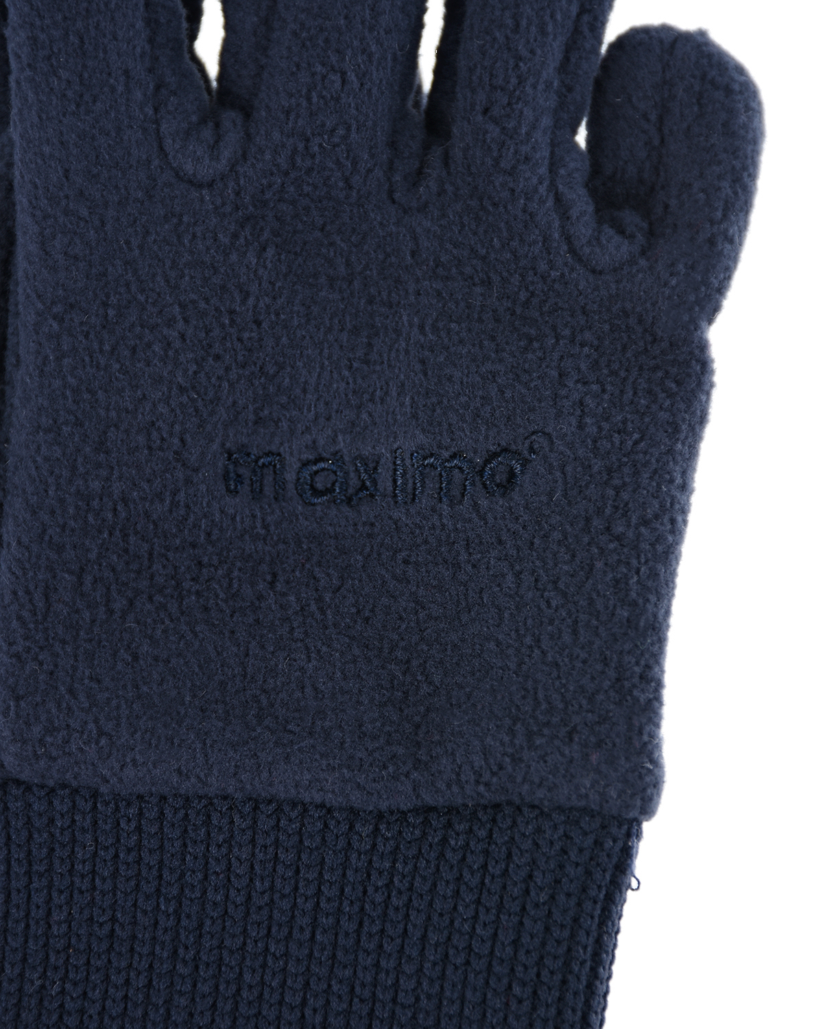 Темно-синие перчатки из флиса MaxiMo детское, размер 2, цвет синий - фото 2