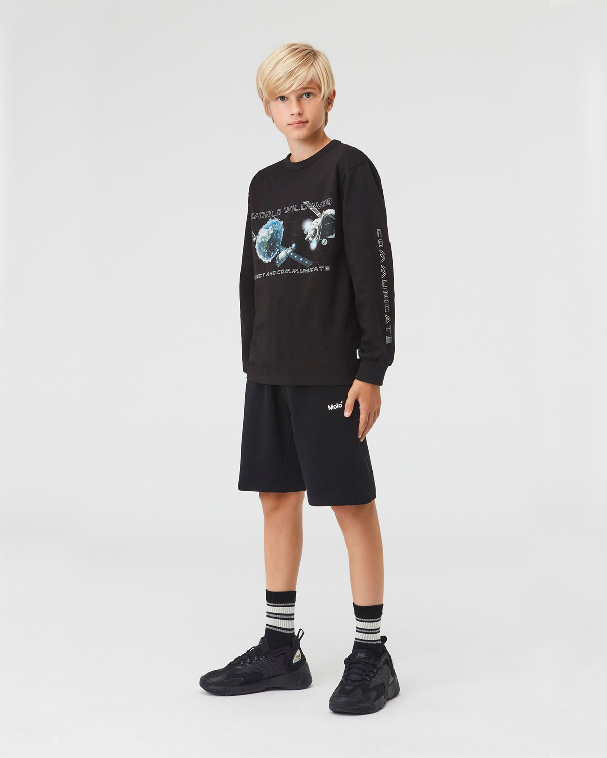 Черные шорты Axon Molo детские, размер 104, цвет черный - фото 2