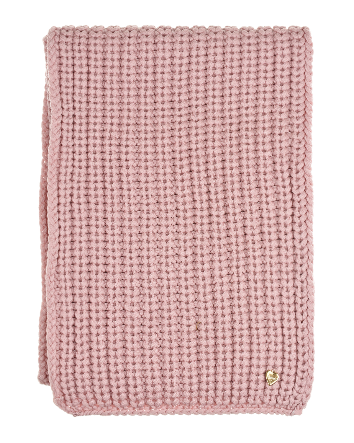 Розовый шарф крупной вязки, 153x28 см Il Trenino детский, размер unica - фото 2