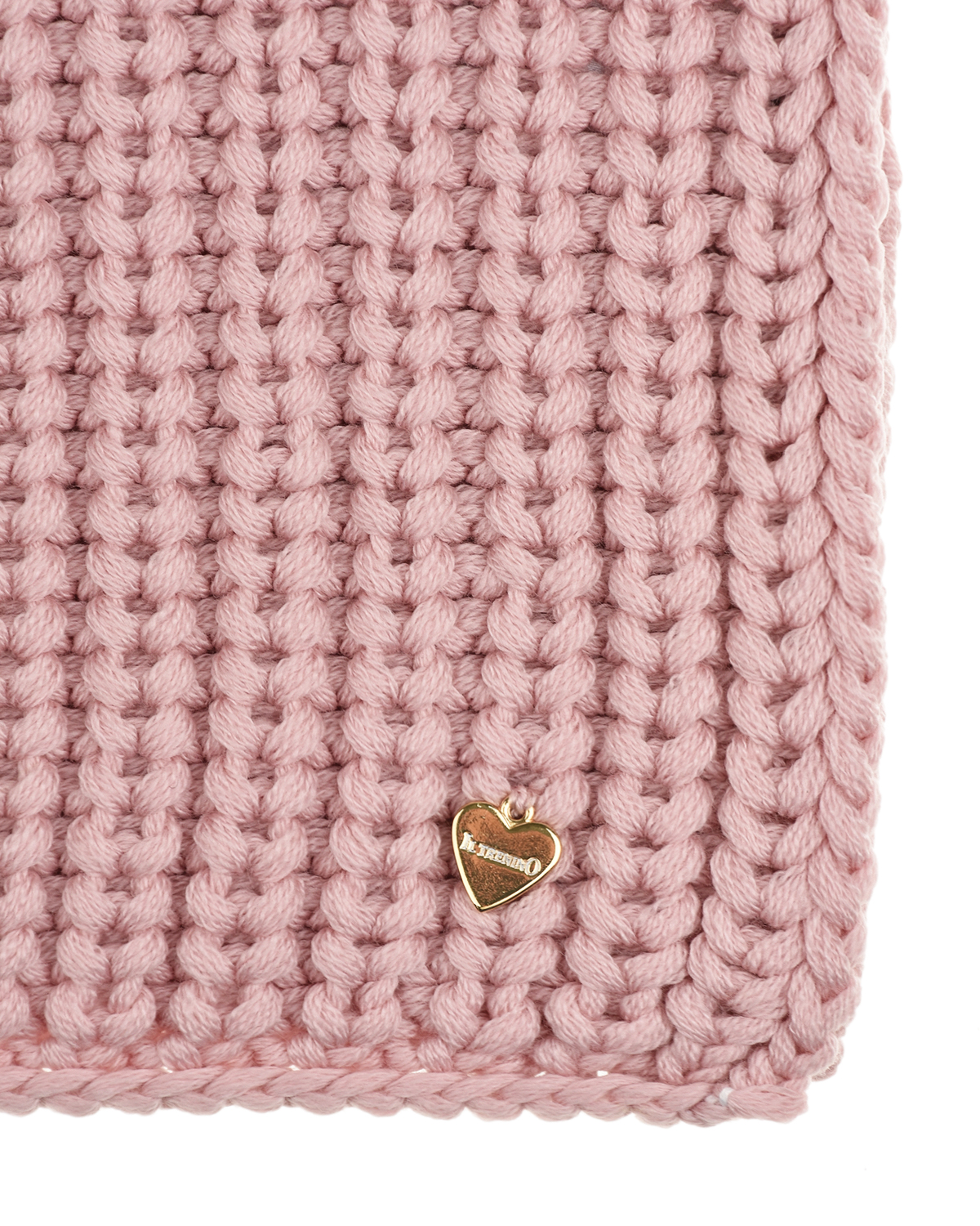 Розовый шарф крупной вязки, 153x28 см Il Trenino детский, размер unica - фото 3