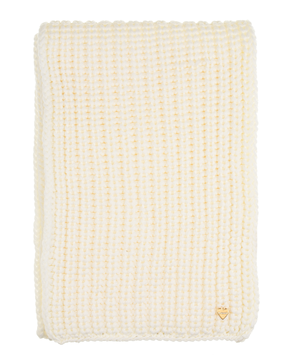 Кремовый шарф крупной вязки, 158x27 см Il Trenino детский, размер unica - фото 2