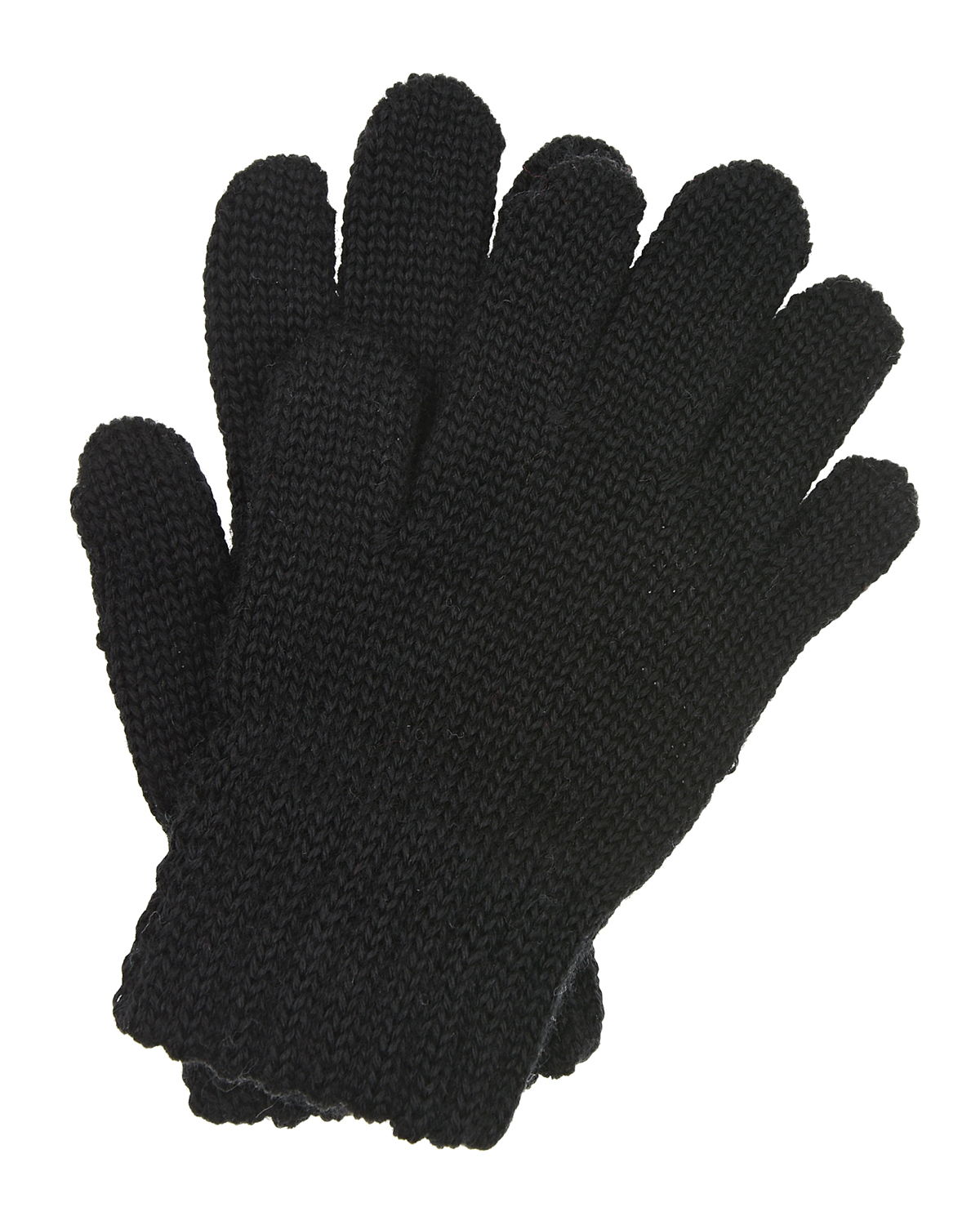 Черные перчатки из шерсти MaxiMo детские, размер 1, цвет черный - фото 1