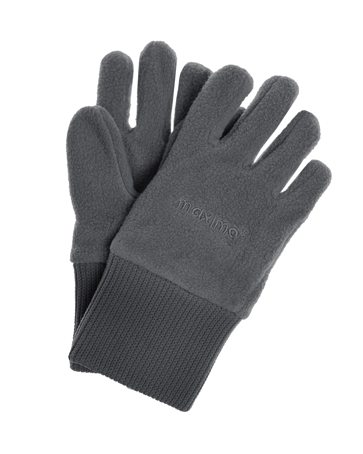 Серые флисовые перчатки MaxiMo детские, размер 4, цвет серый - фото 1