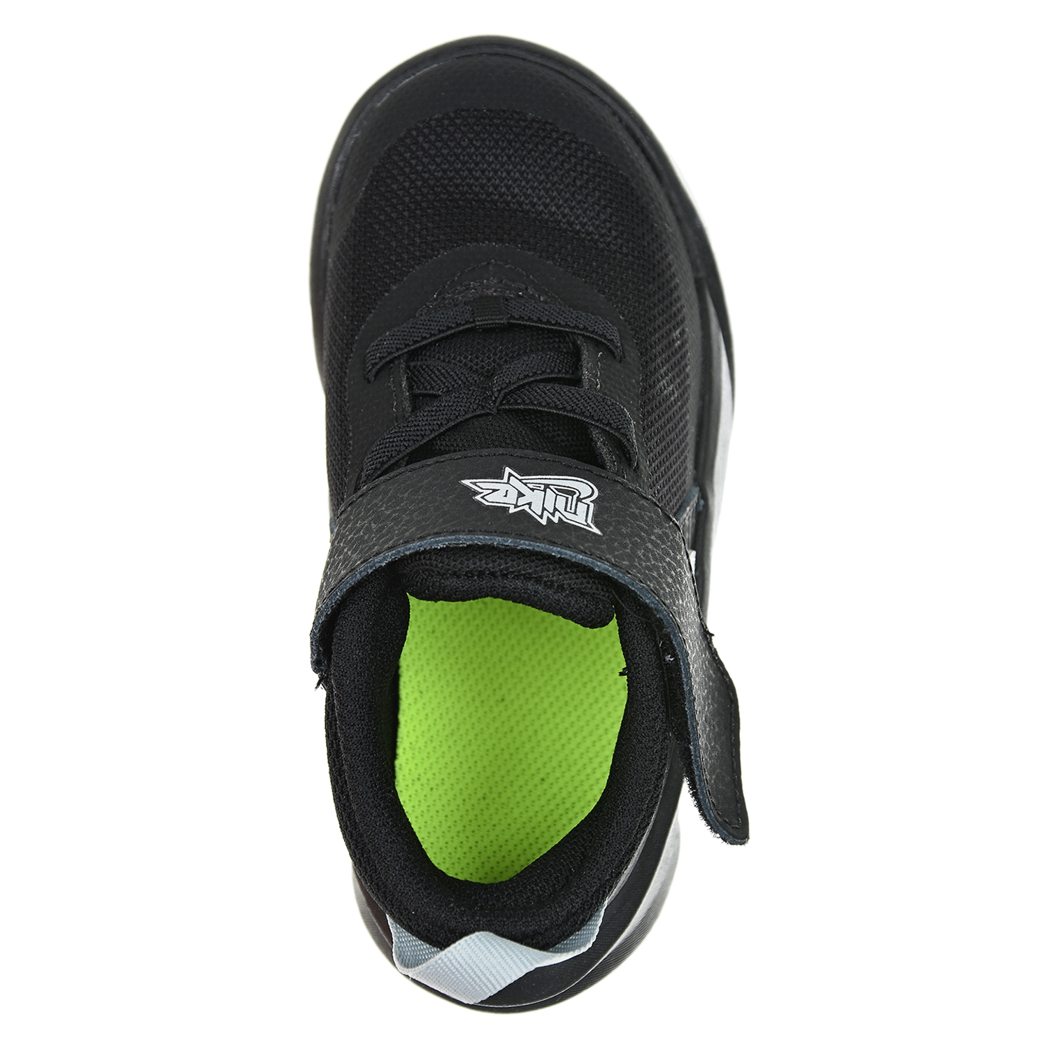 Черные кроссовки Team Hustle с логотипом Nike детские, размер 24, цвет черный - фото 4