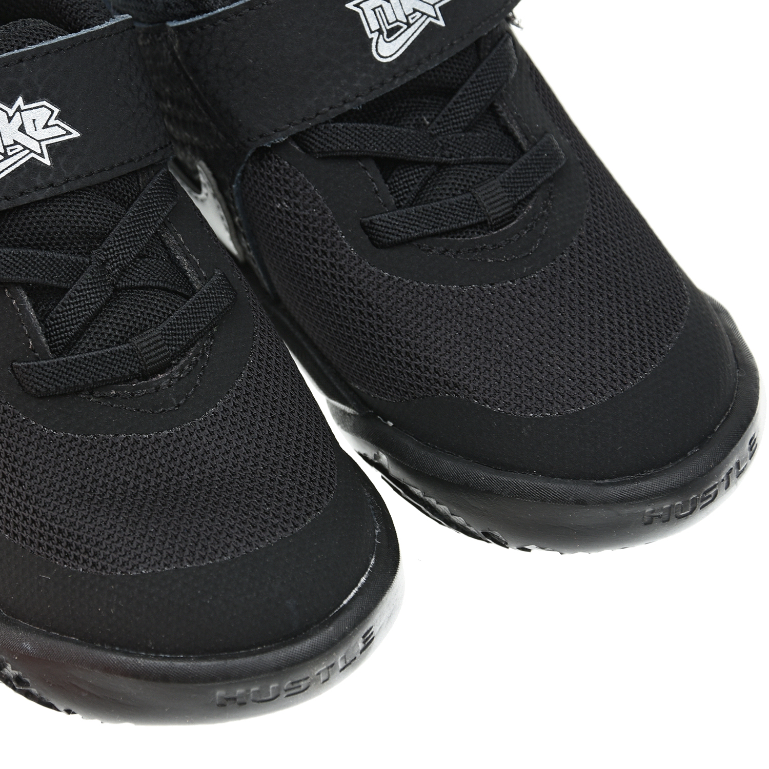 Черные кроссовки Team Hustle с логотипом Nike детские, размер 24, цвет черный - фото 6