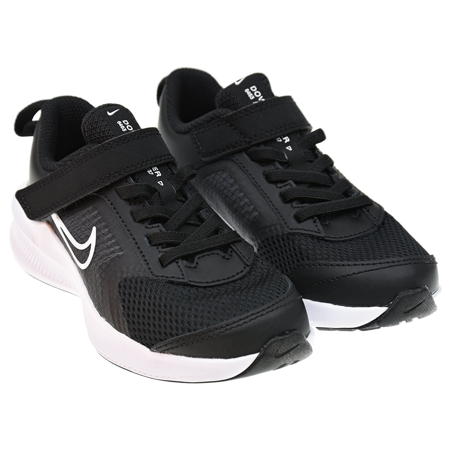 Черные кроссовки Downshifter 11 на липучках Nike детские, размер 28, цвет черный - фото 1