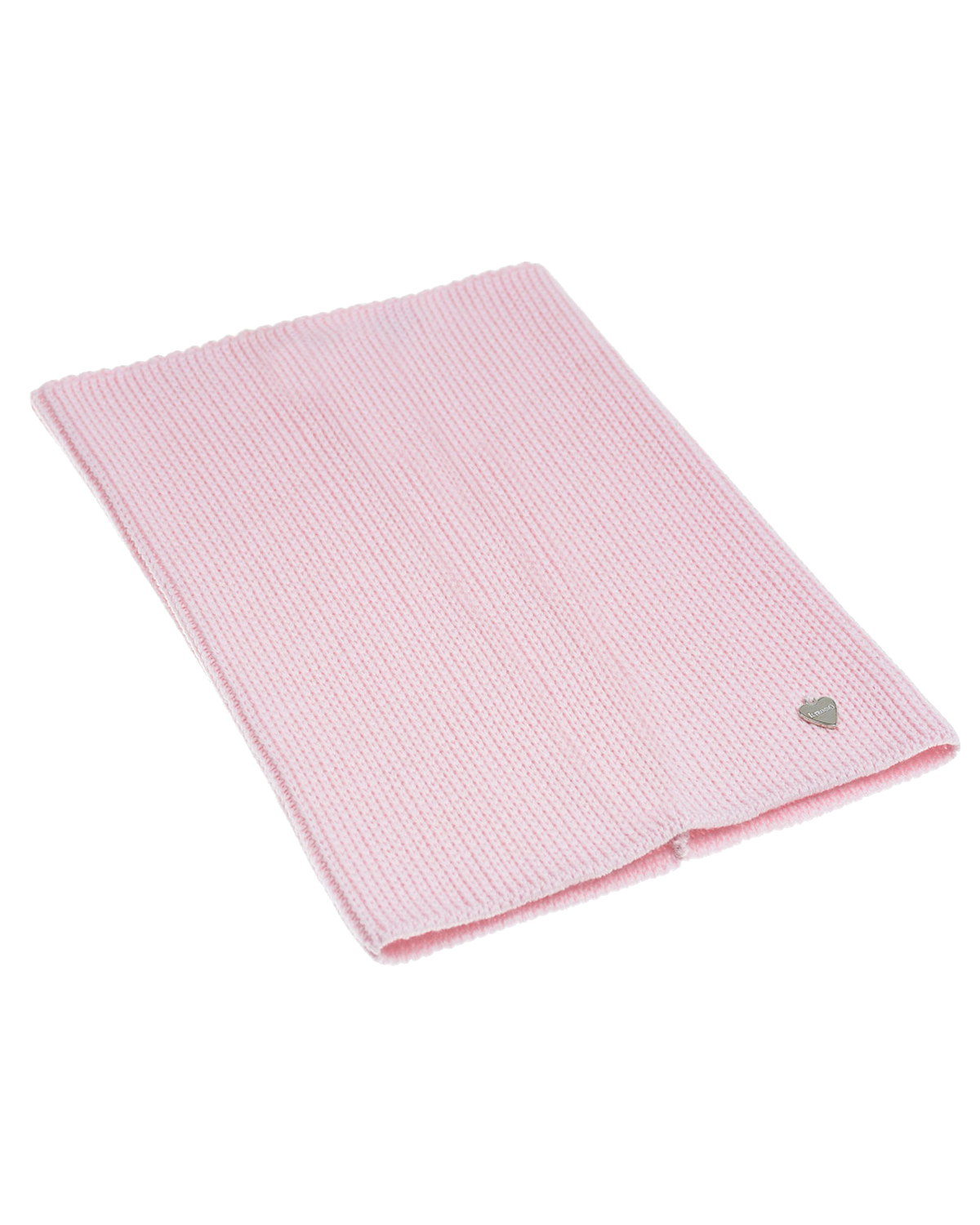 Шерстяной шарф-ворот розового цвета, 24х30 см Il Trenino детский, размер unica