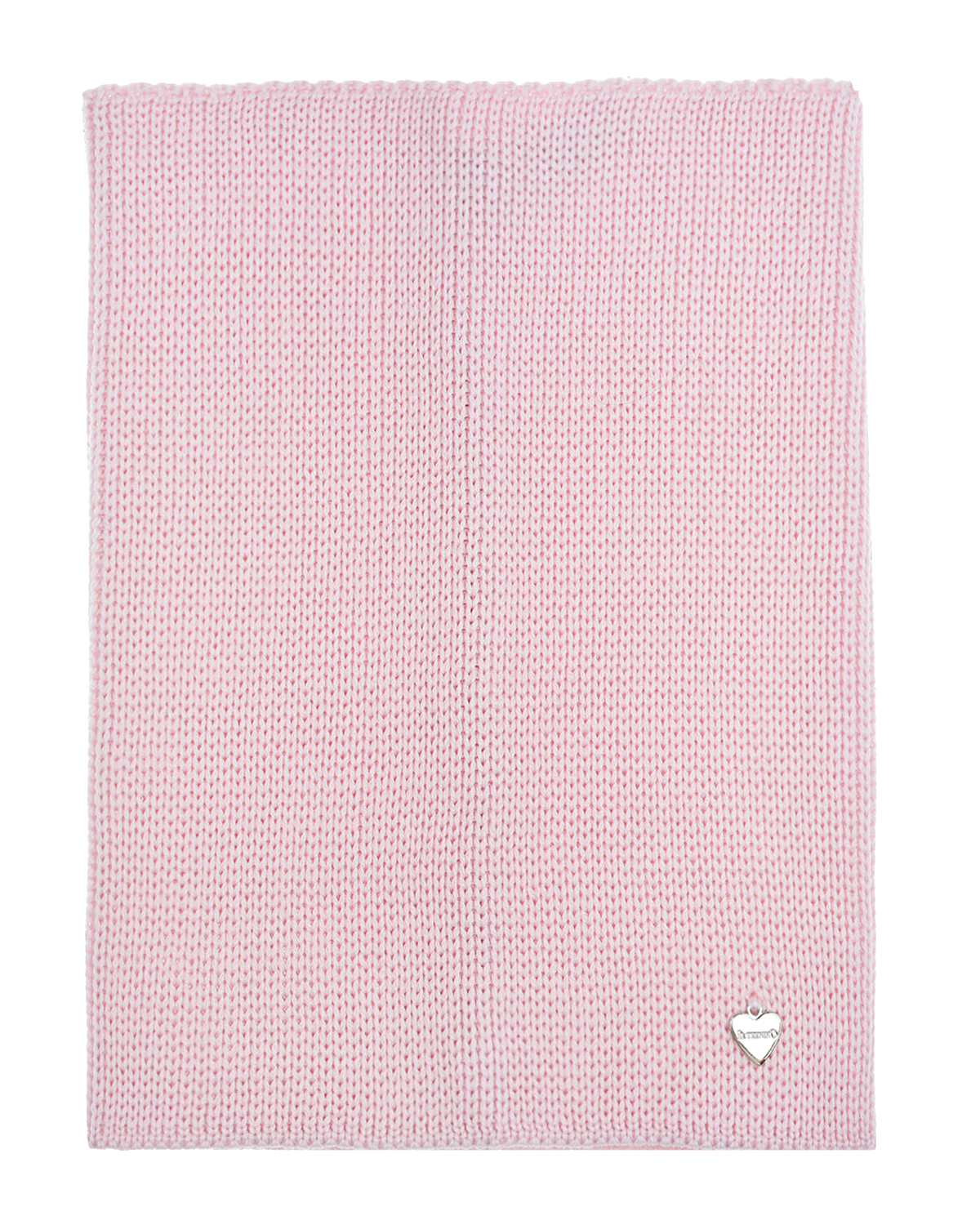 Шерстяной шарф-ворот розового цвета, 24х30 см Il Trenino детский, размер unica - фото 2