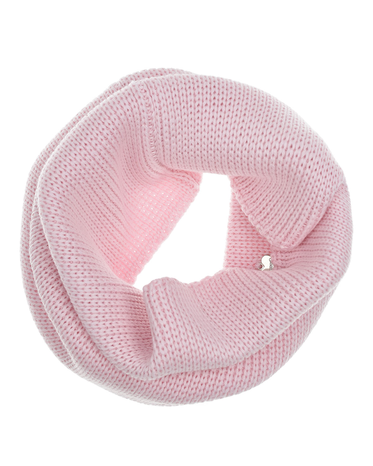 Шерстяной шарф-ворот розового цвета, 24х30 см Il Trenino детский, размер unica - фото 3