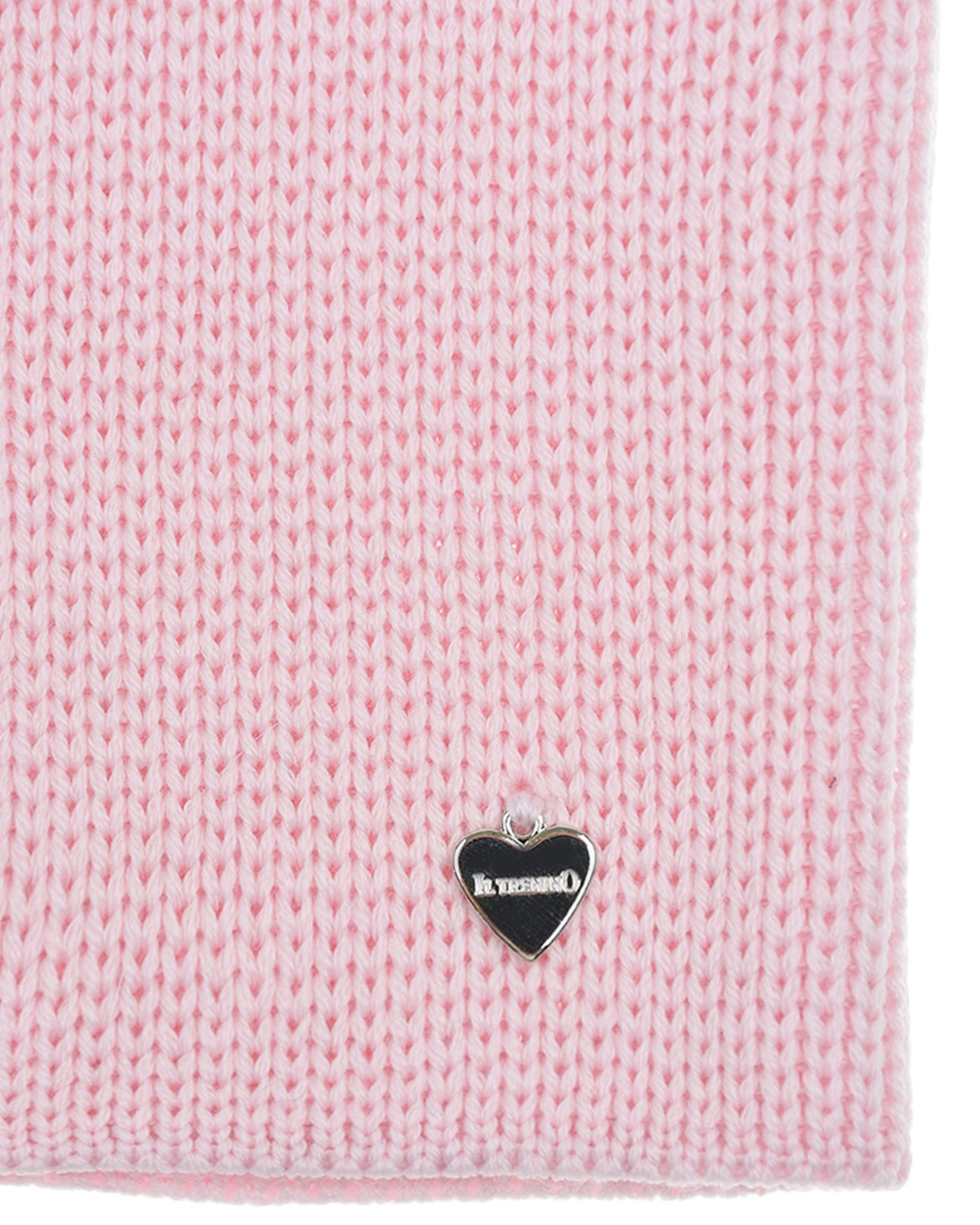 Шерстяной шарф-ворот розового цвета, 24х30 см Il Trenino детский, размер unica - фото 4