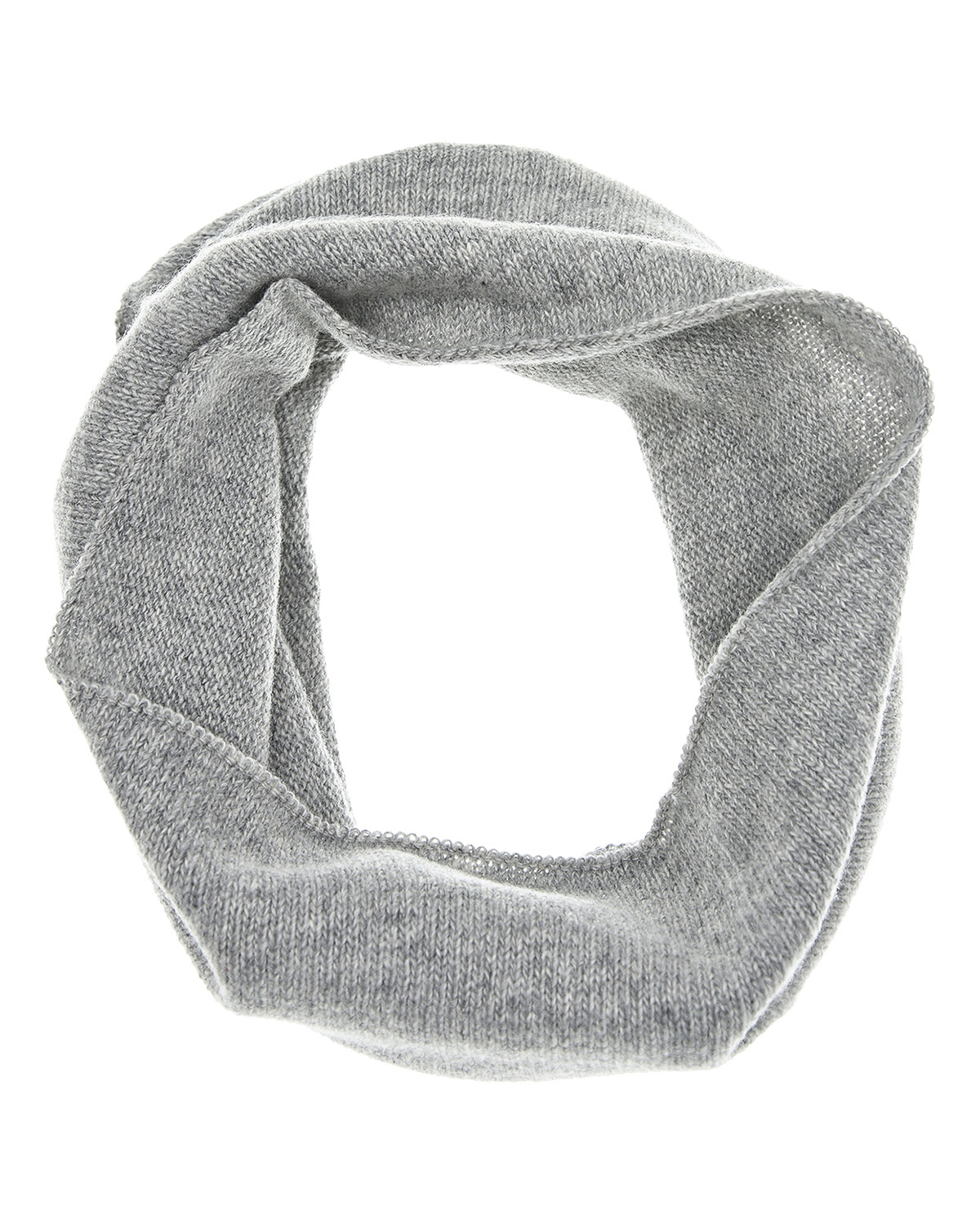 Серый шарф-ворот из шерсти и кашемира, 26x24 см Catya детский, размер unica - фото 3