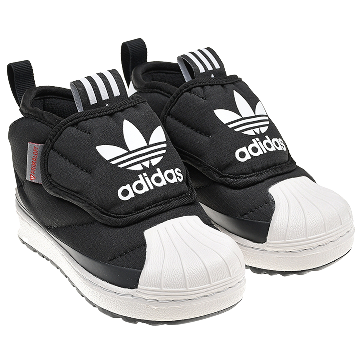 Высокие черные кроссовки с широкой застежкой велкро Adidas детские