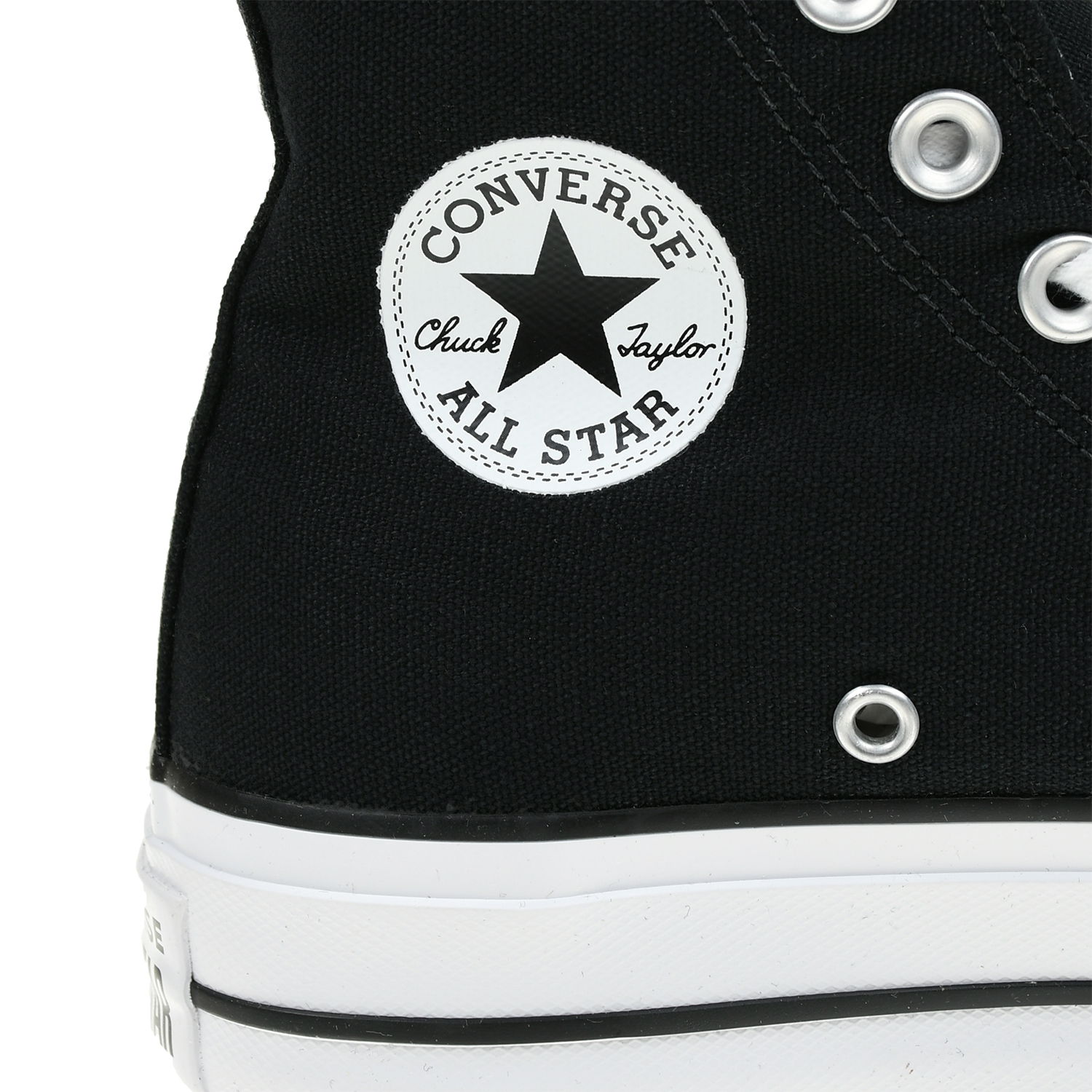 Высокие черные кеды с белой подошвой Converse детские, размер 35, цвет черный - фото 6