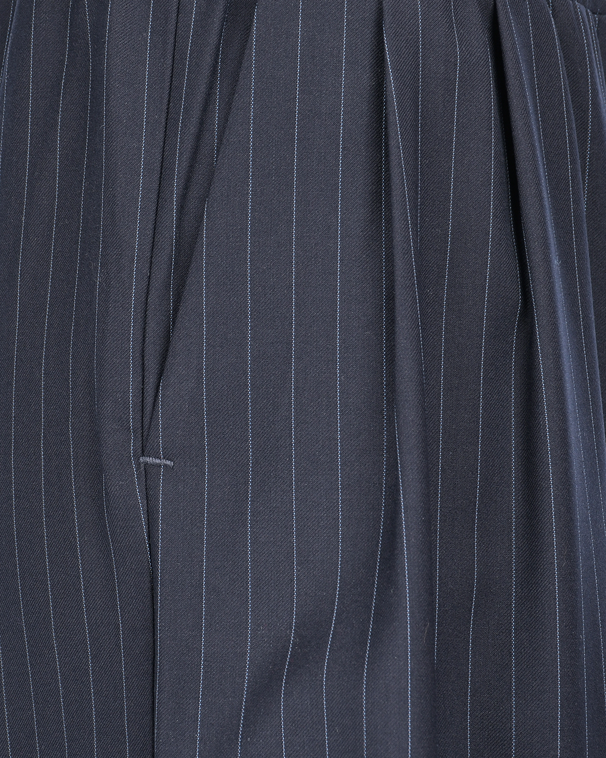 Темно-синие брюки в полоску Dan Maralex, размер 42, цвет нет цвета - фото 3