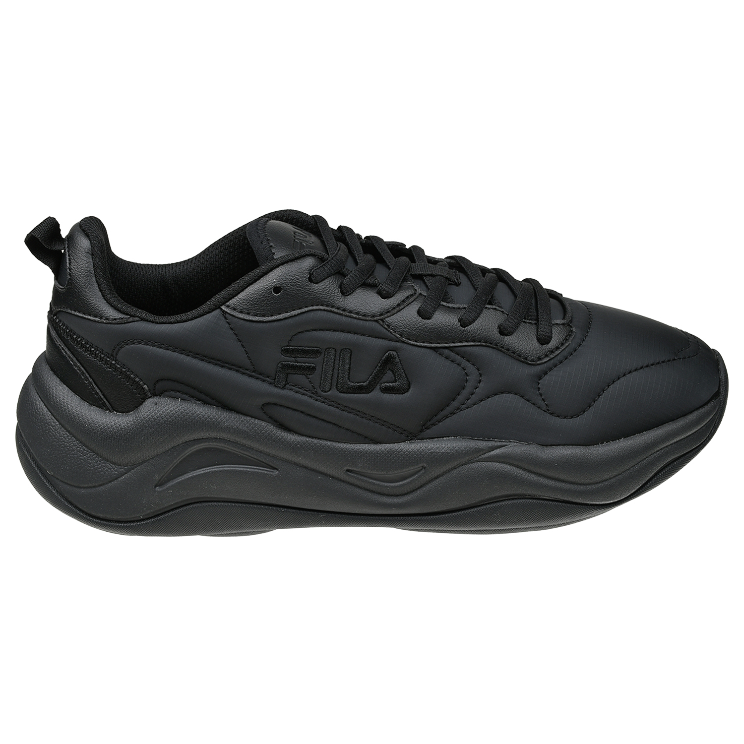 Черные кроссовки из текстиля и эко-кожи FILA детские, размер 40, цвет черный - фото 2