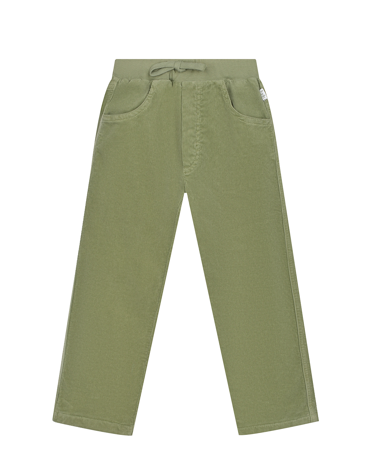 Велюровые брюки зеленого цвета IL Gufo детские, размер 98