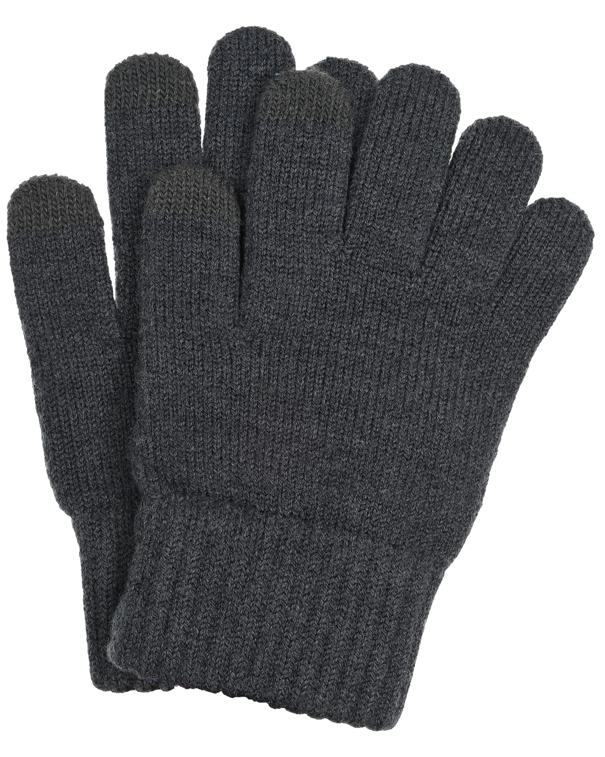 Темно-серые перчатки из шерсти Touch Screen Norveg детское