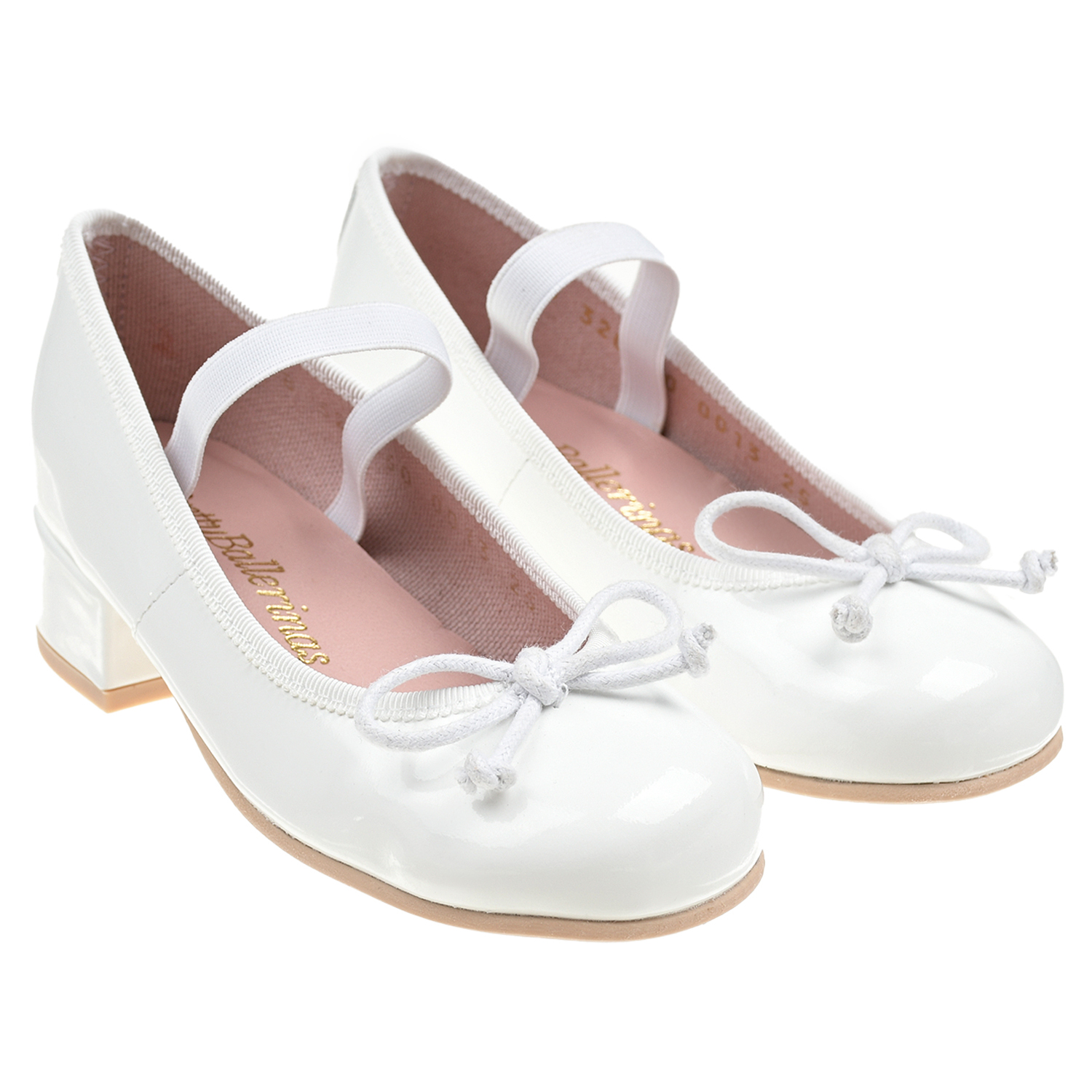 Белые туфли с тонким бантом Pretty Ballerinas детские