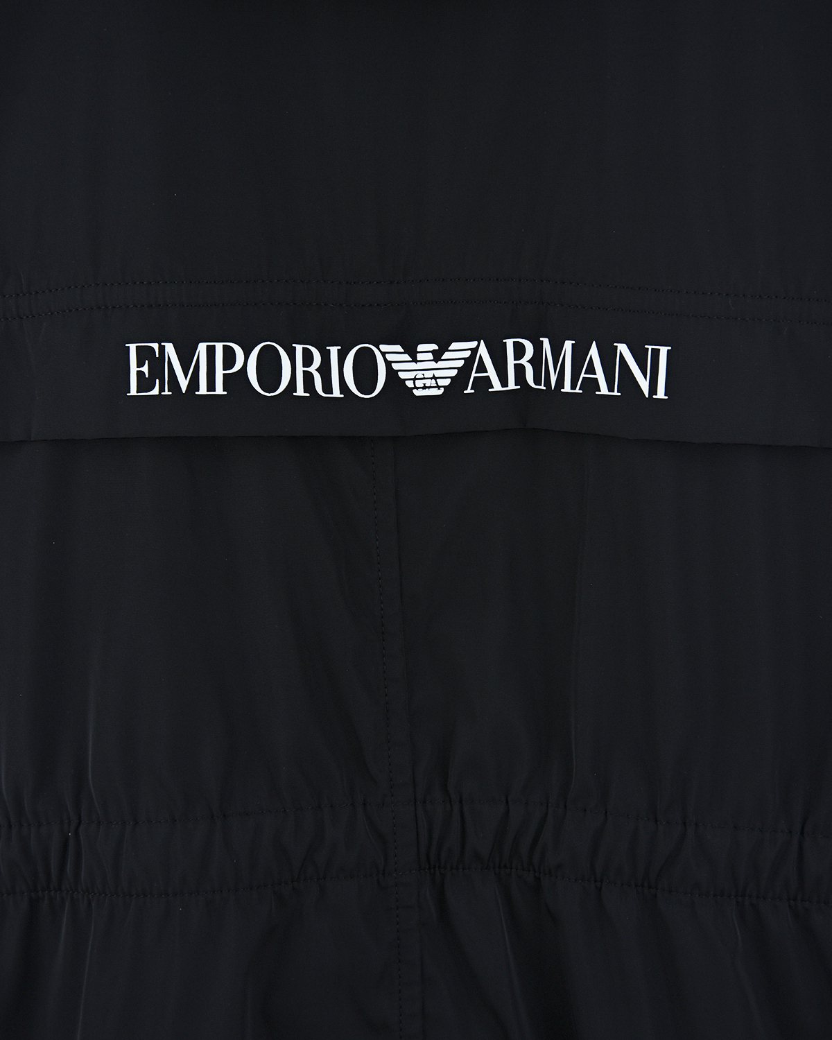 Черный плащ с логотипом на спинке Emporio Armani детский - фото 5