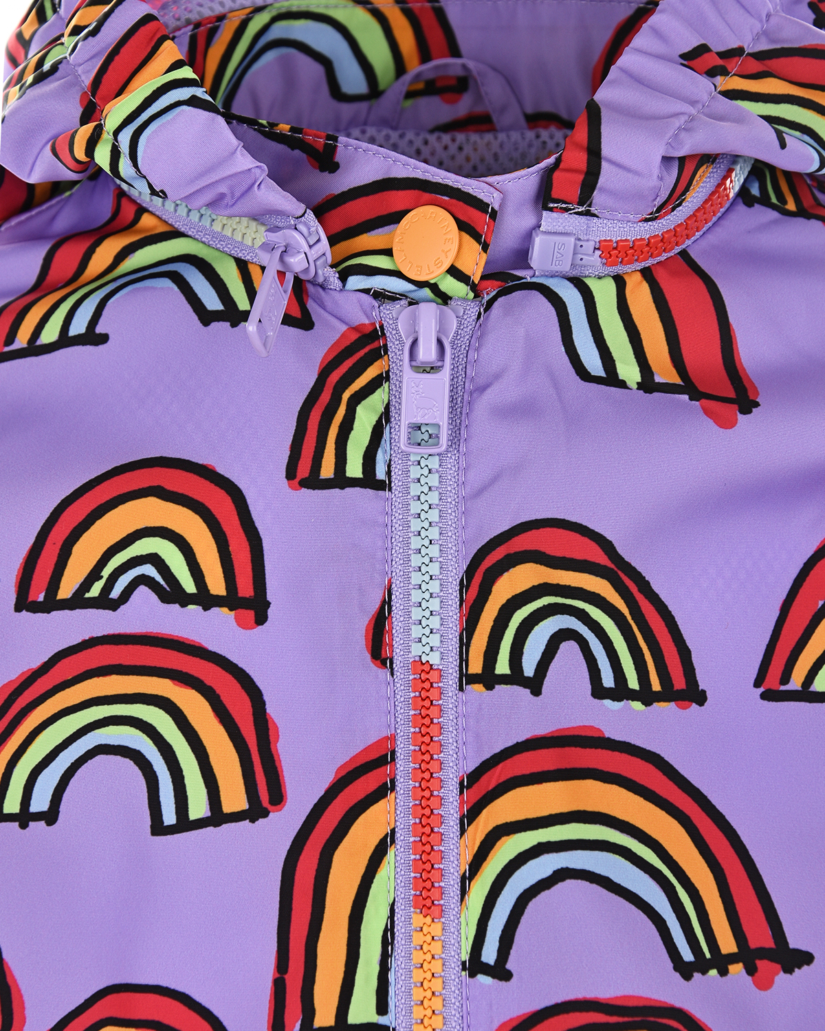 Сиреневая ветровка с принтом "радуга" Stella McCartney детская - фото 3