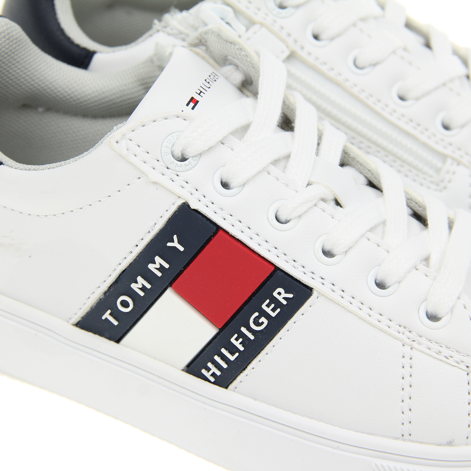 Белые кеды с логотипом Tommy Hilfiger детские, размер 33, цвет белый - фото 6