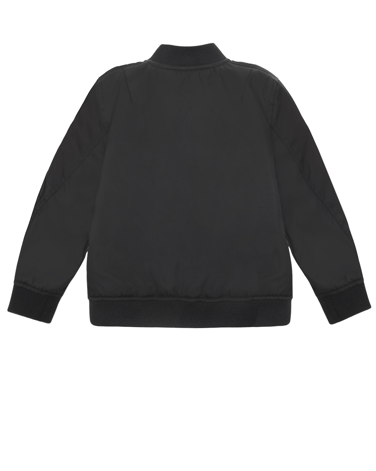 Черная куртка-бомбер с карманом на рукаве Dior детская - фото 2