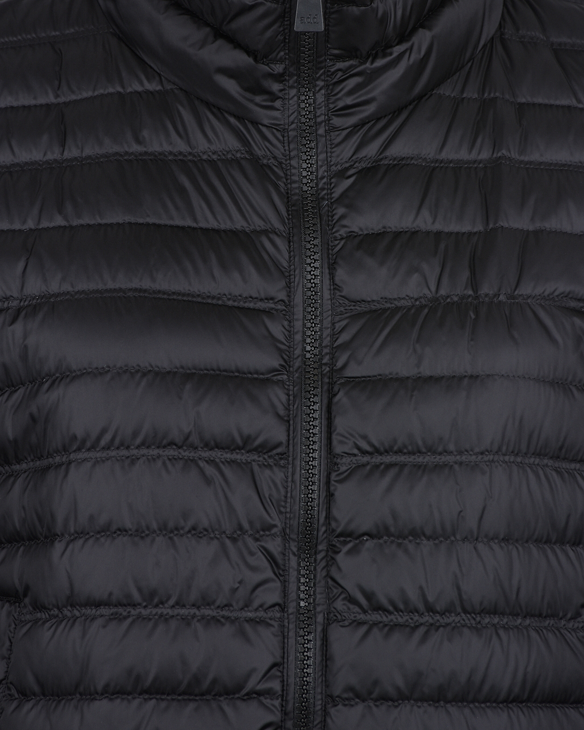 Черная куртка с воротником-стойкой ADD, размер 40, цвет черный - фото 4