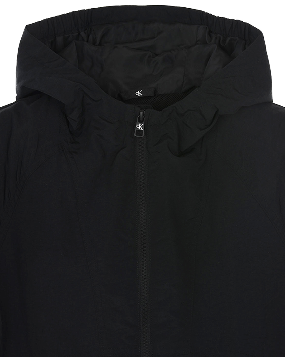 Черная ветровка с логотипом на карманах Calvin Klein детская, размер 140, цвет черный - фото 3