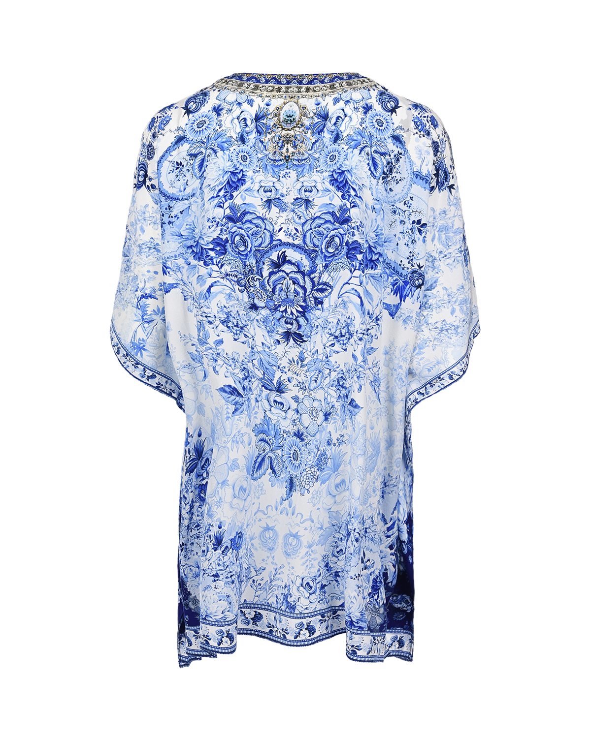 Бело-голубое платье-туника Camilla, размер unica, цвет белый - фото 5
