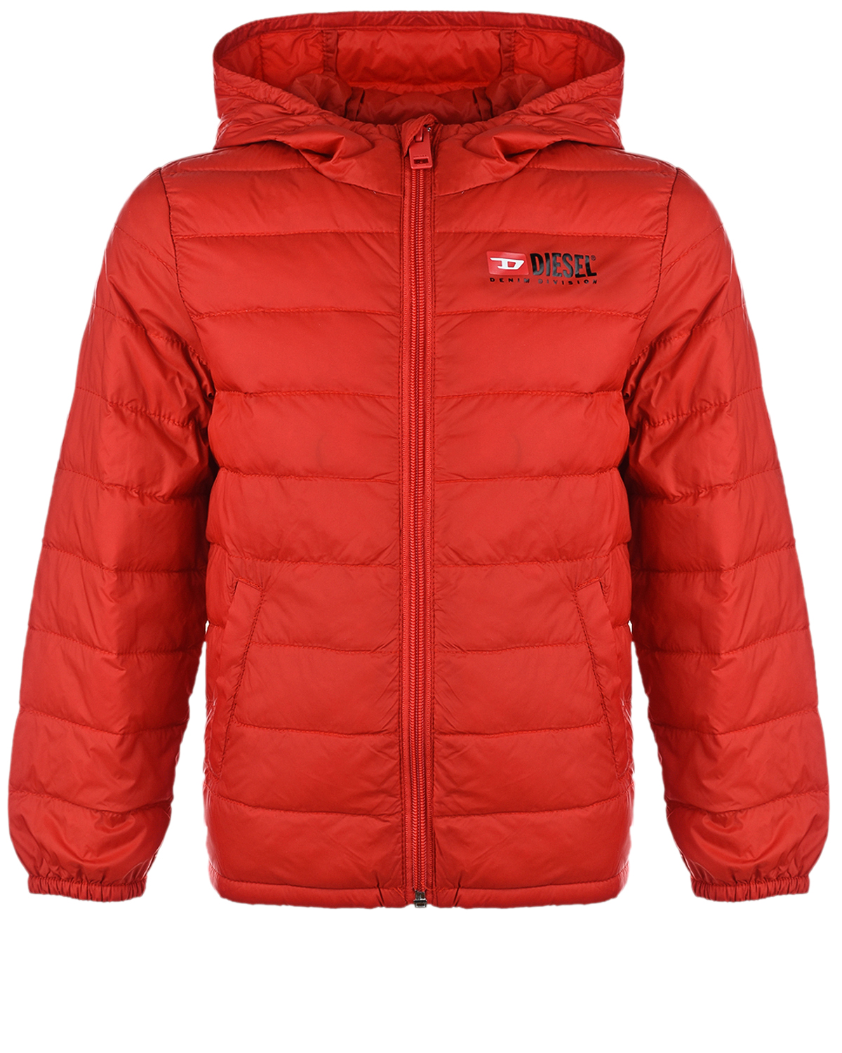 Красная стеганая куртка Diesel детская, размер 104, цвет красный - фото 1